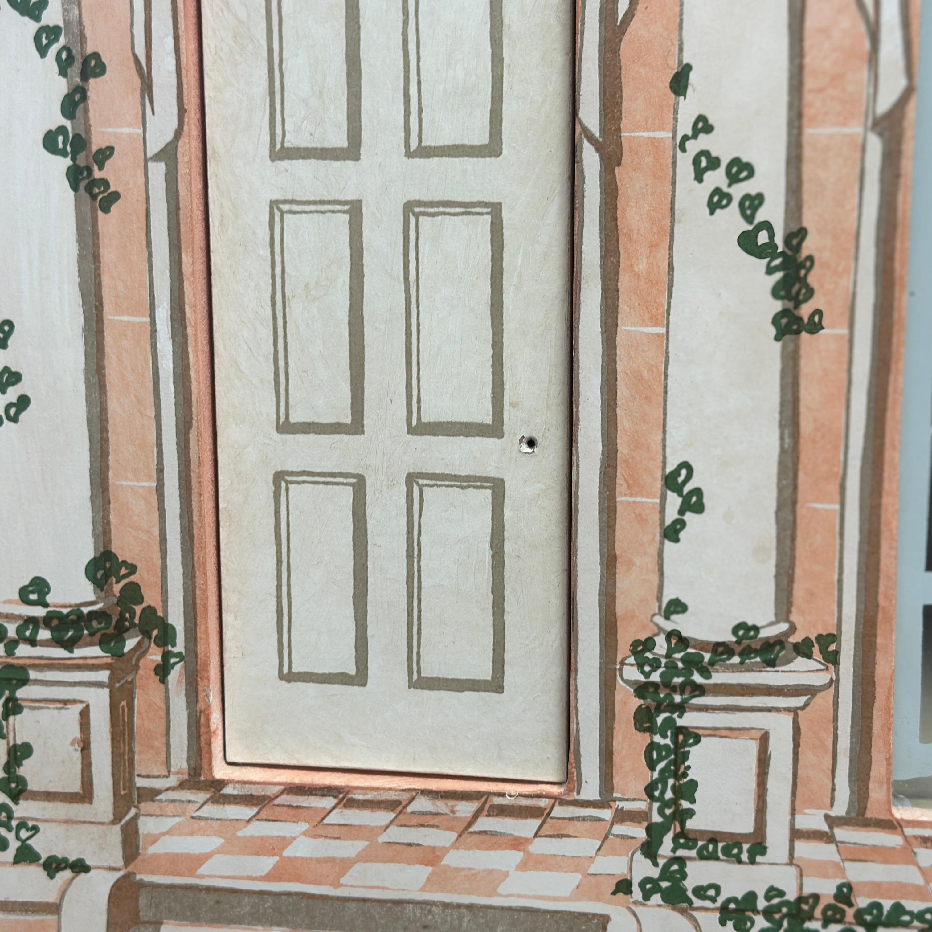 Bois Maison de poupée vintage signée par Eric Lansdown Circa 1994 Maison de poupée