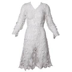 Robe vintage en dentelle au crochet