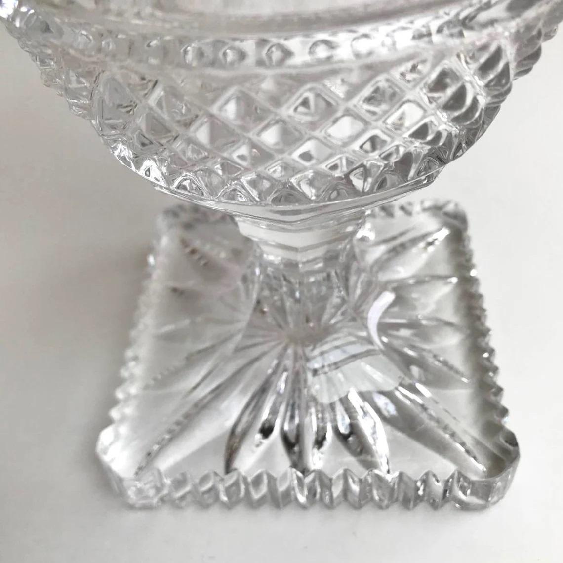 crystal vase with lid