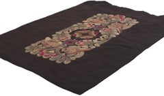 Vintage Hand-Embroidered Birds European Pillow Coverlet