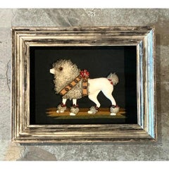 Vintage Hand Embroidered Poodle