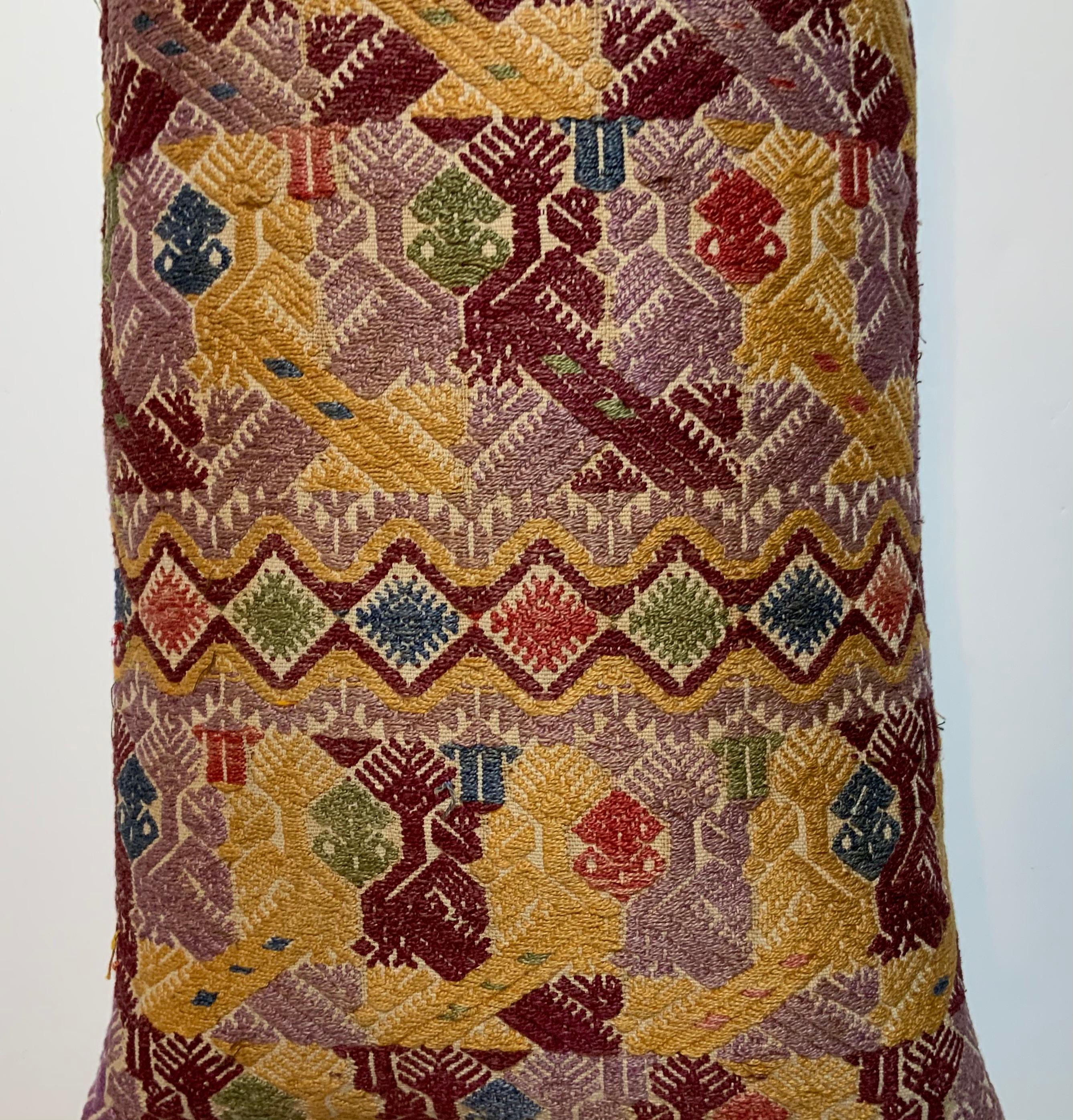 Vintage Hand Embroidered Suzani Pillow 1