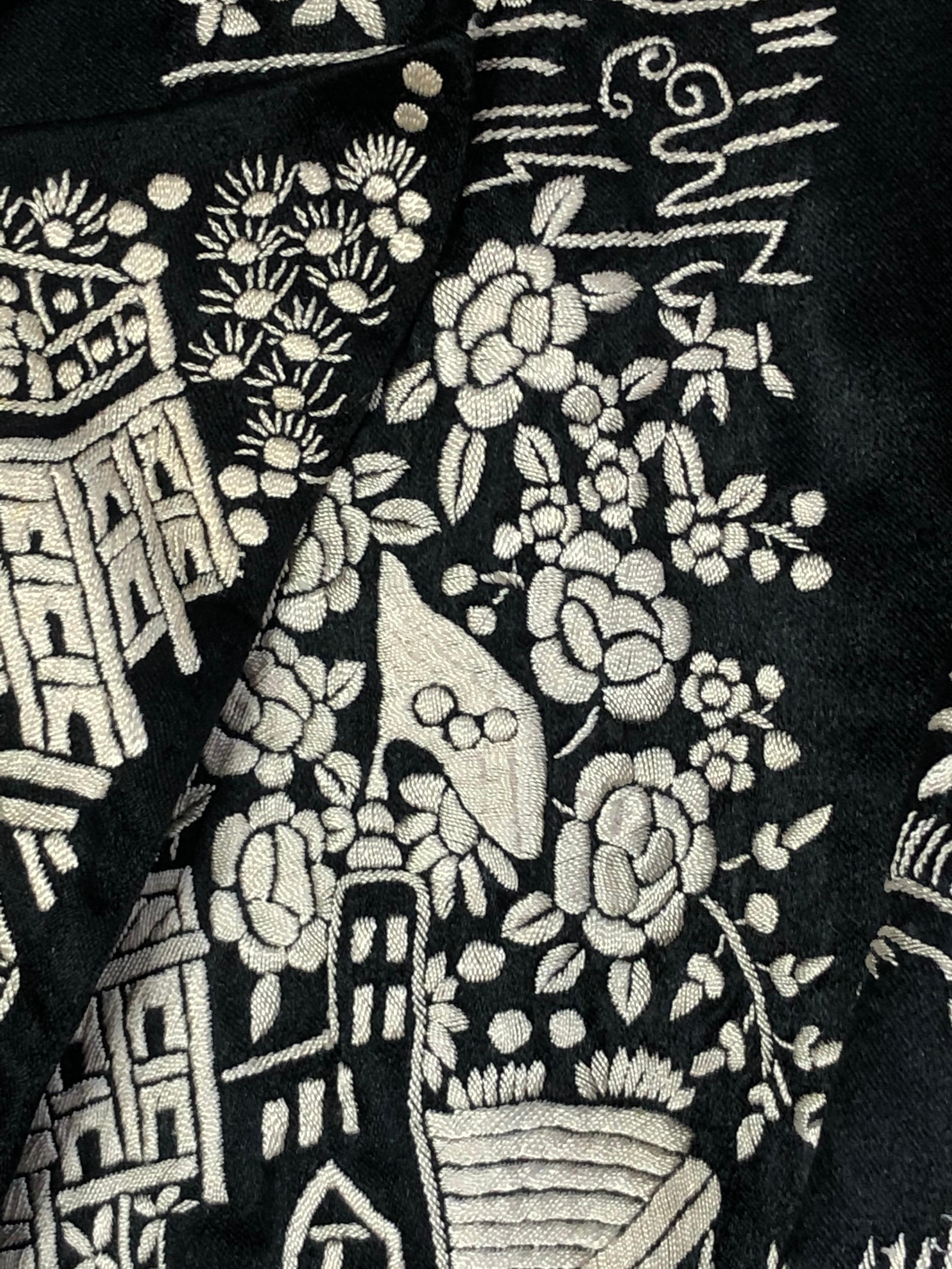 Vintage Hand Embroidery Oriental Silk Jacket 7