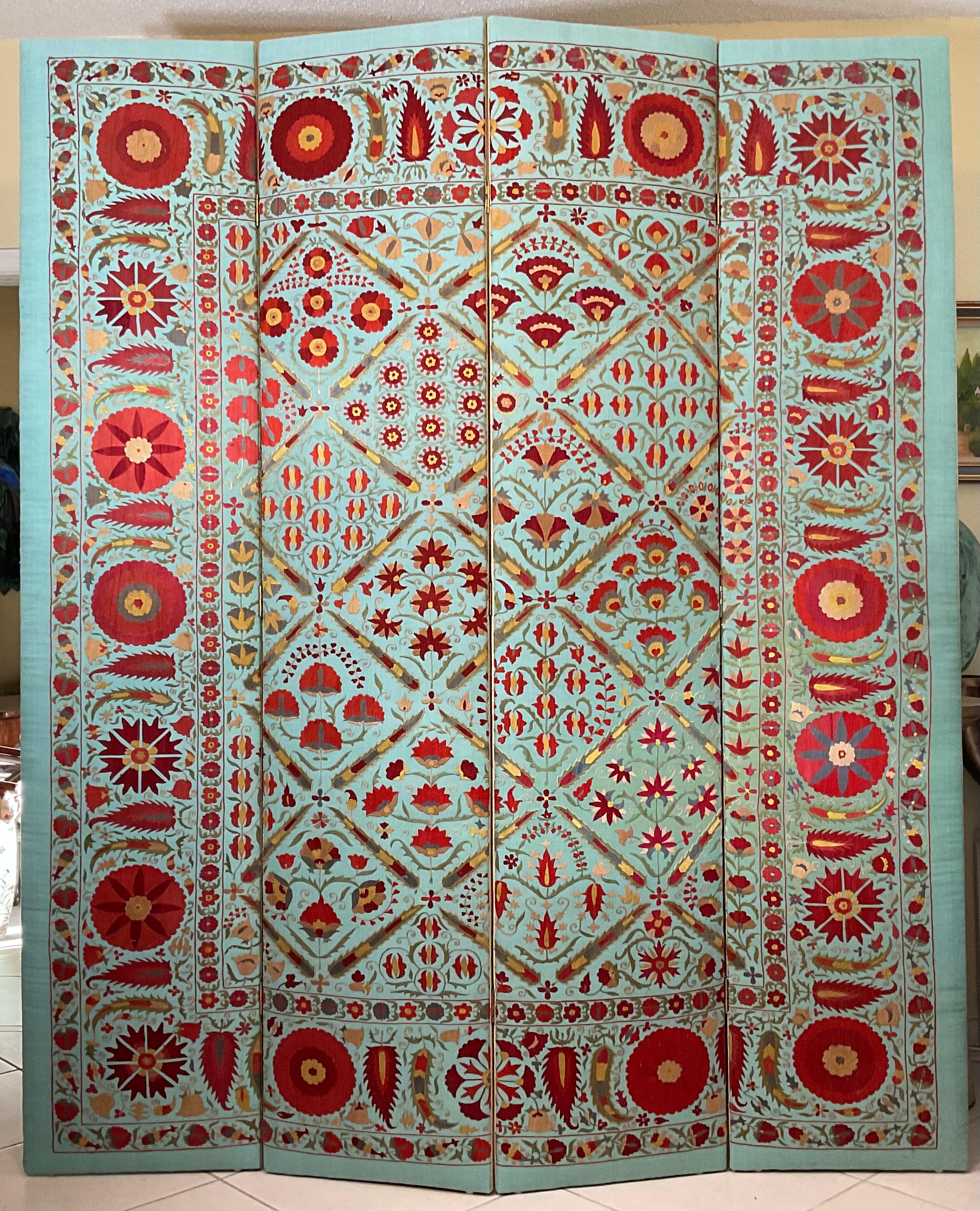 Vintage Hand Embroidery Suzani Screen 1