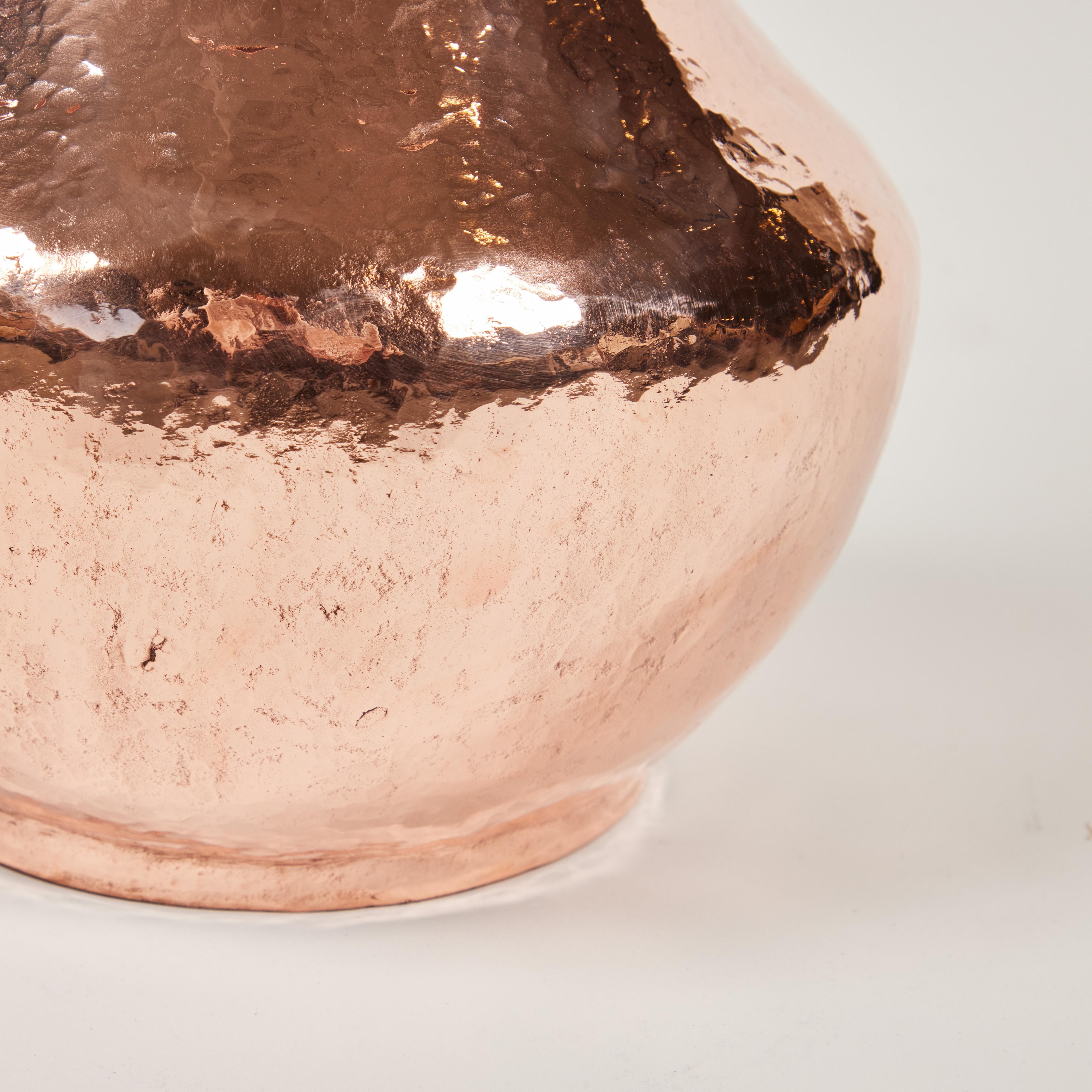 Vintage Hand Forged & Hammered Copper Pitcher 5