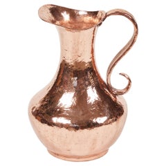 Vintage Hand Forged & Hammered Copper Pitcher