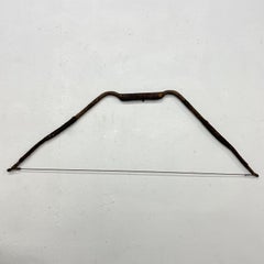 Vintage Hand Forged Iron Leather Bow Medieval Archery