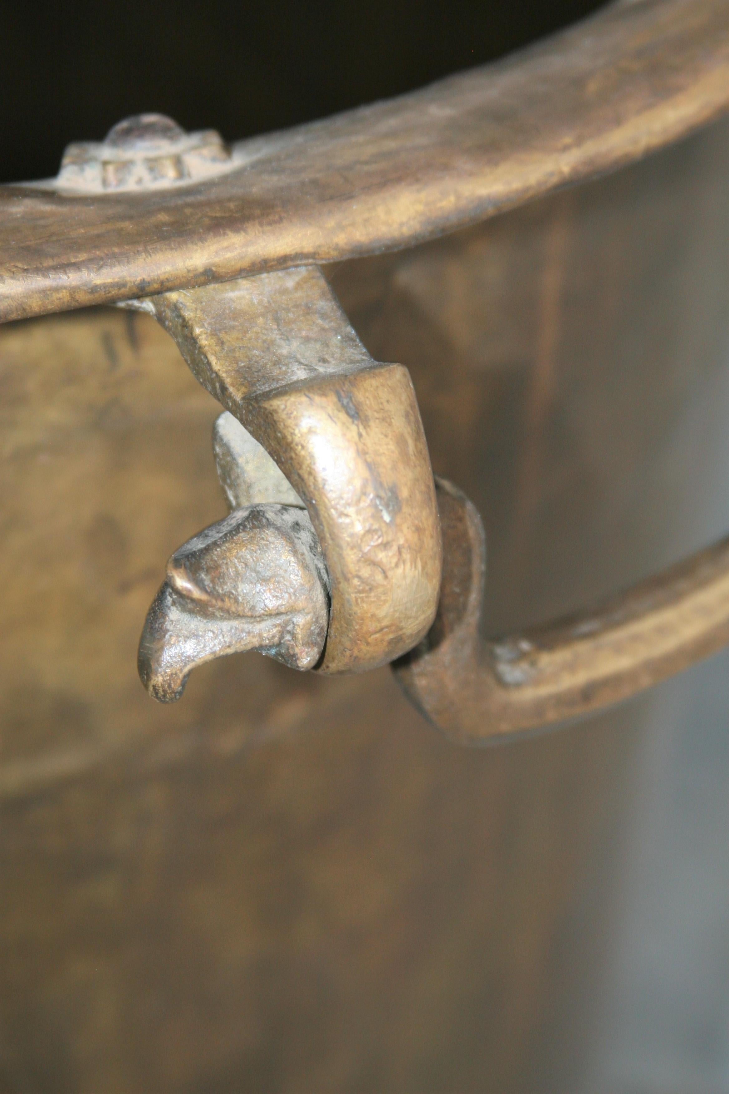 Vintage Hand Hammered Copper Alloy Freestanding Bath Tub Featuring Claw Feet     2