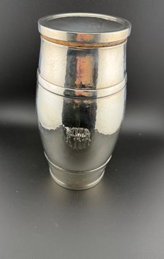 Vintage Hand Hammered Sterling Silver Cocktail Shaker, Early 20th Century
