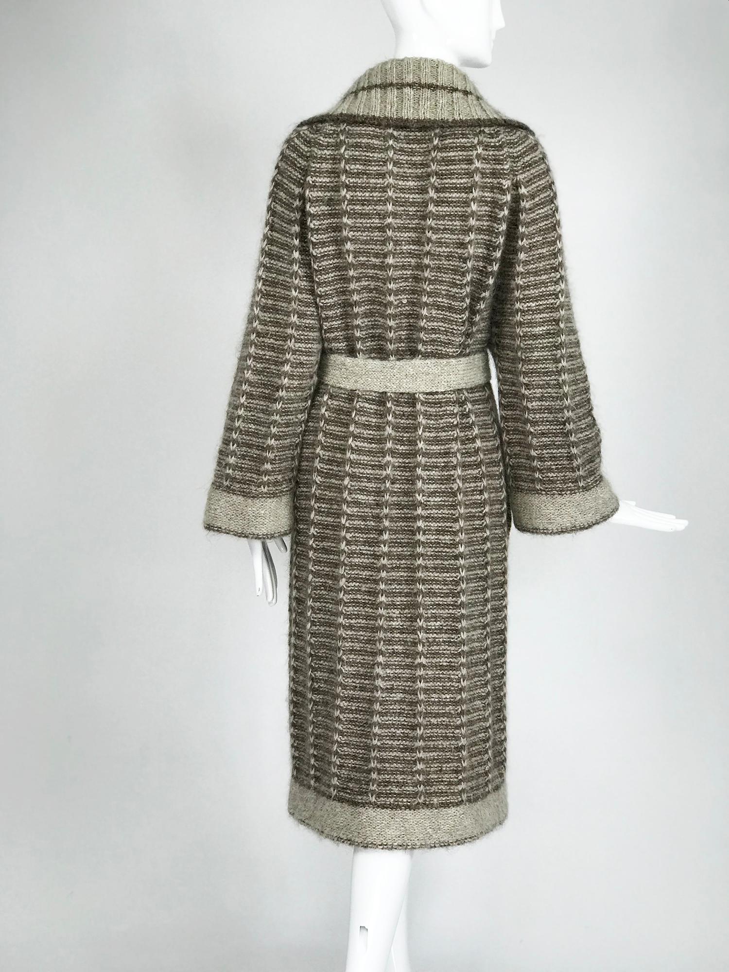 Women's Vintage Hand Knit Belted Sweater Coat 1990s