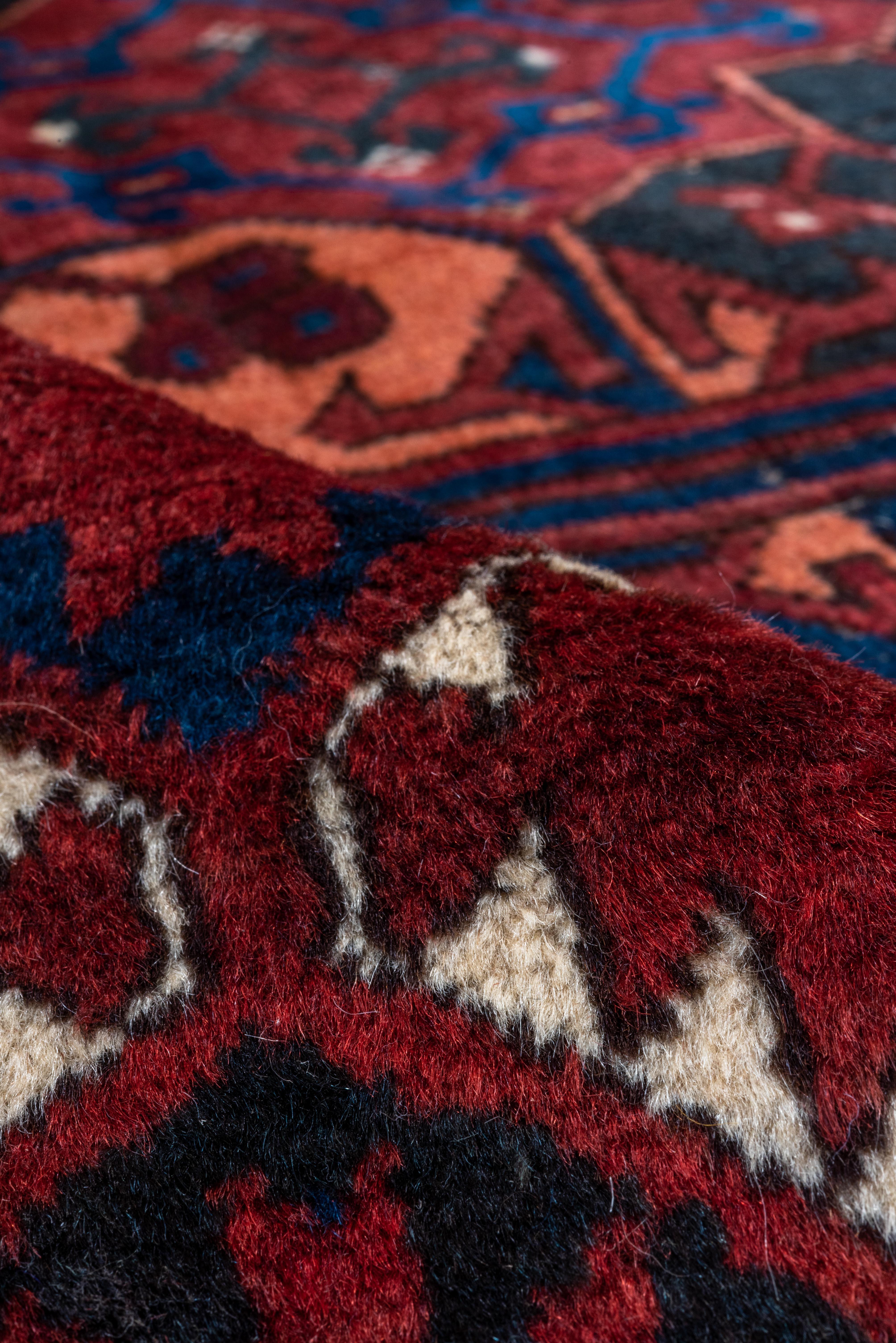 Vintage Hand-Knotted Afghan Rug Repeating Gul Motif Pattern For Sale 1