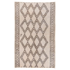 Vintage Rugs Beni Ourain annodato a mano con motivo geometrico a diamante