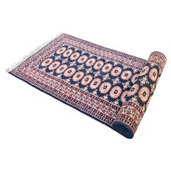 Alfombra antigua de Bokhara anudada a mano, Afganistán Años 60 Alfombra antigua de Bokhara anudada a mano, Afganistán Años 60