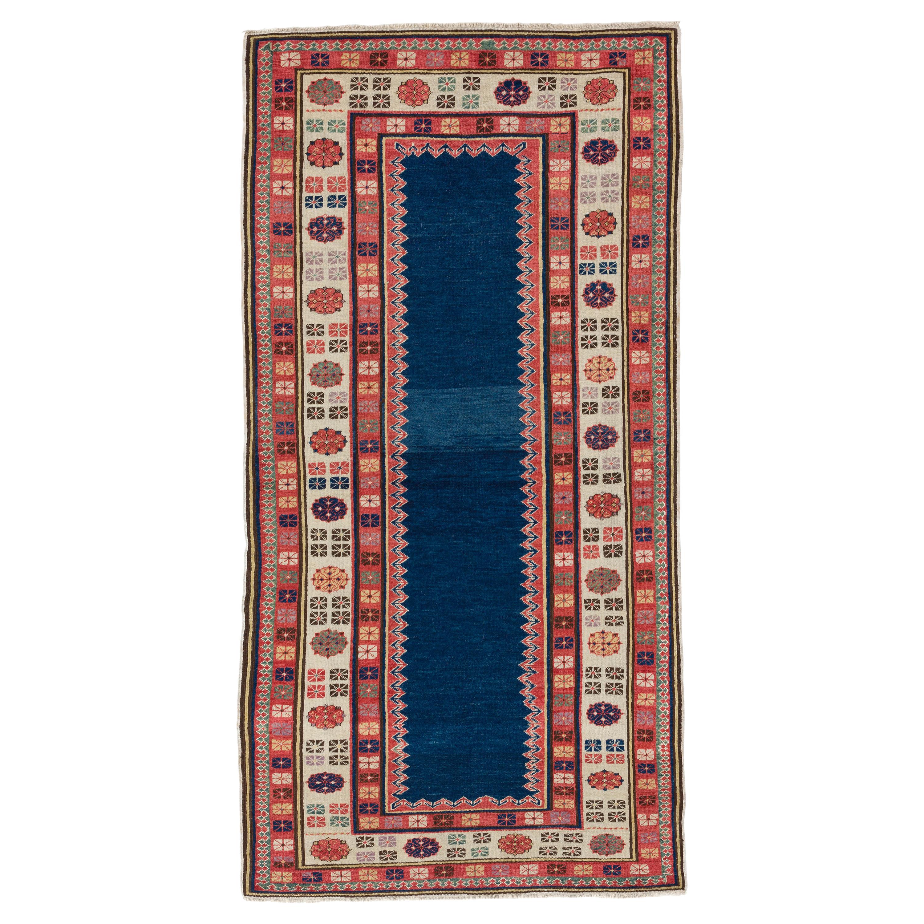 Vintage Hand-Knotted Caucasian Talish Rug, 100% Wool and Natural Dyes
