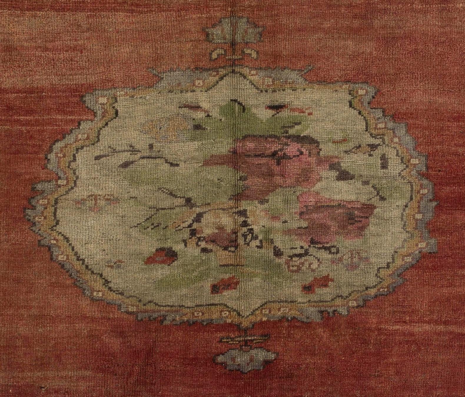 Vintage Hand Knotted Central Anatolian Tulu Rug In Good Condition In Philadelphia, PA