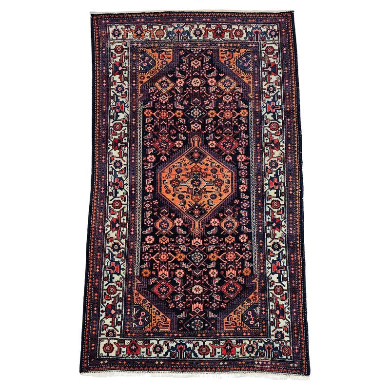 Iran 911 Rugs Vintage Hand-Knotted Persian Runner Rug in vibrant colors, Iran 1970s ...