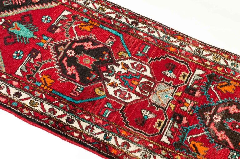 Vintage Hand Knotted Iranian Wool Area Rug / Runner at 1stDibs hand