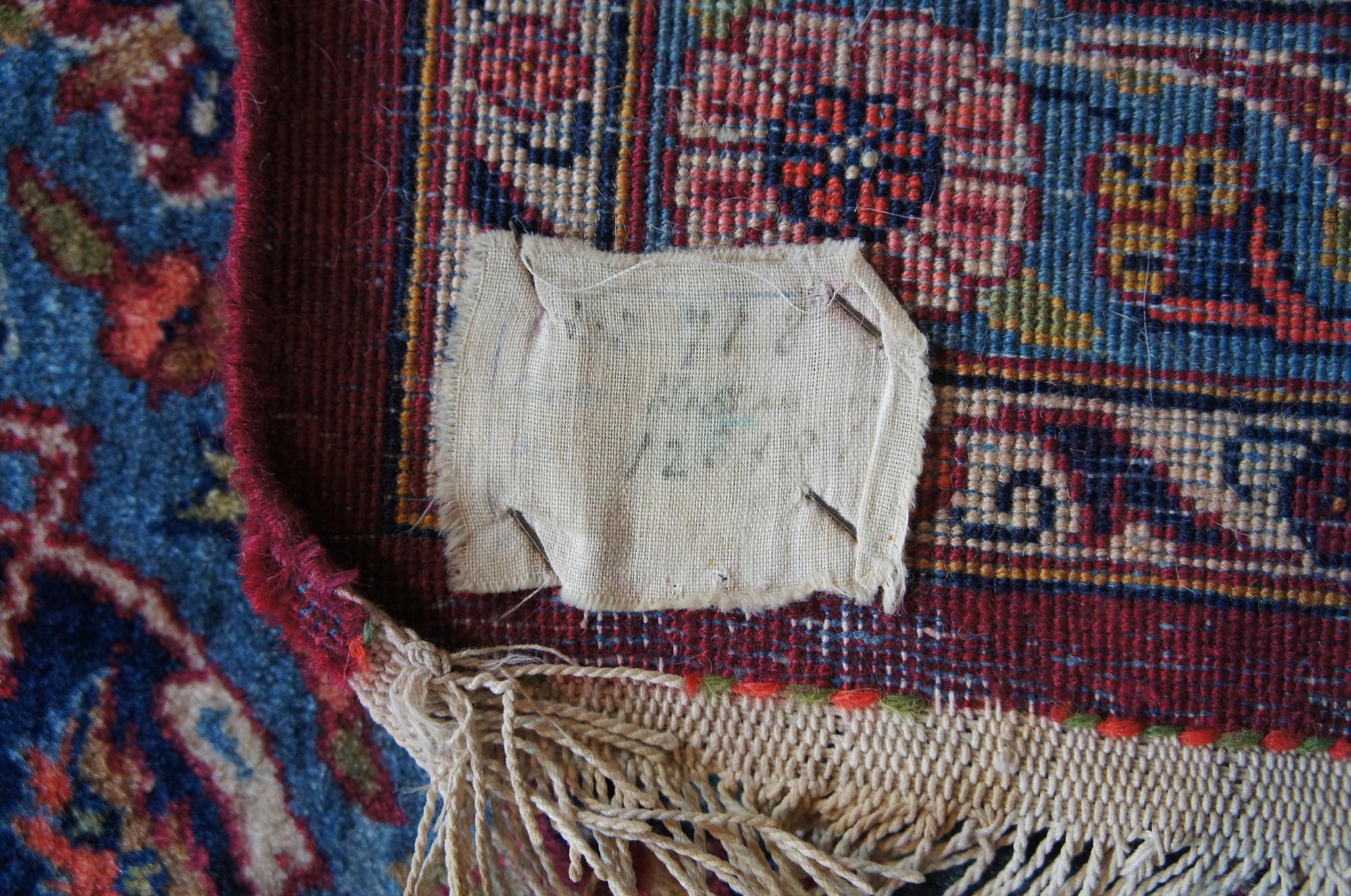 Vintage Hand Knotted Kashan Floral Medallion Area Rug Carpet, Persian 3