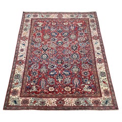 Vintage Hand Knotted Mahal Rug circa 1920