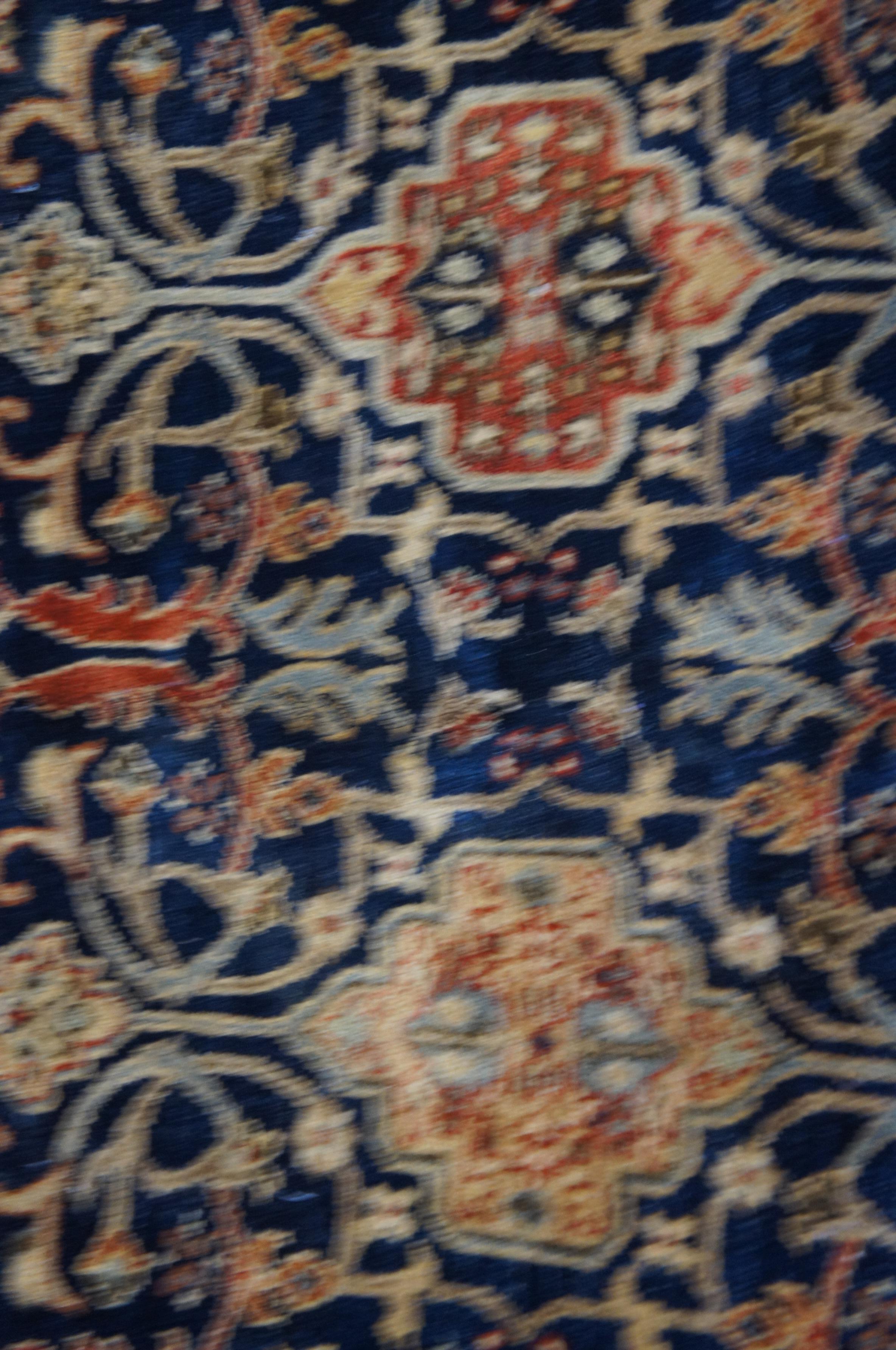 Vintage Hand geknüpft orientalischen rot & blauGeometrische Wolle Bereich Teppich Teppich 8' x 10' im Angebot 6