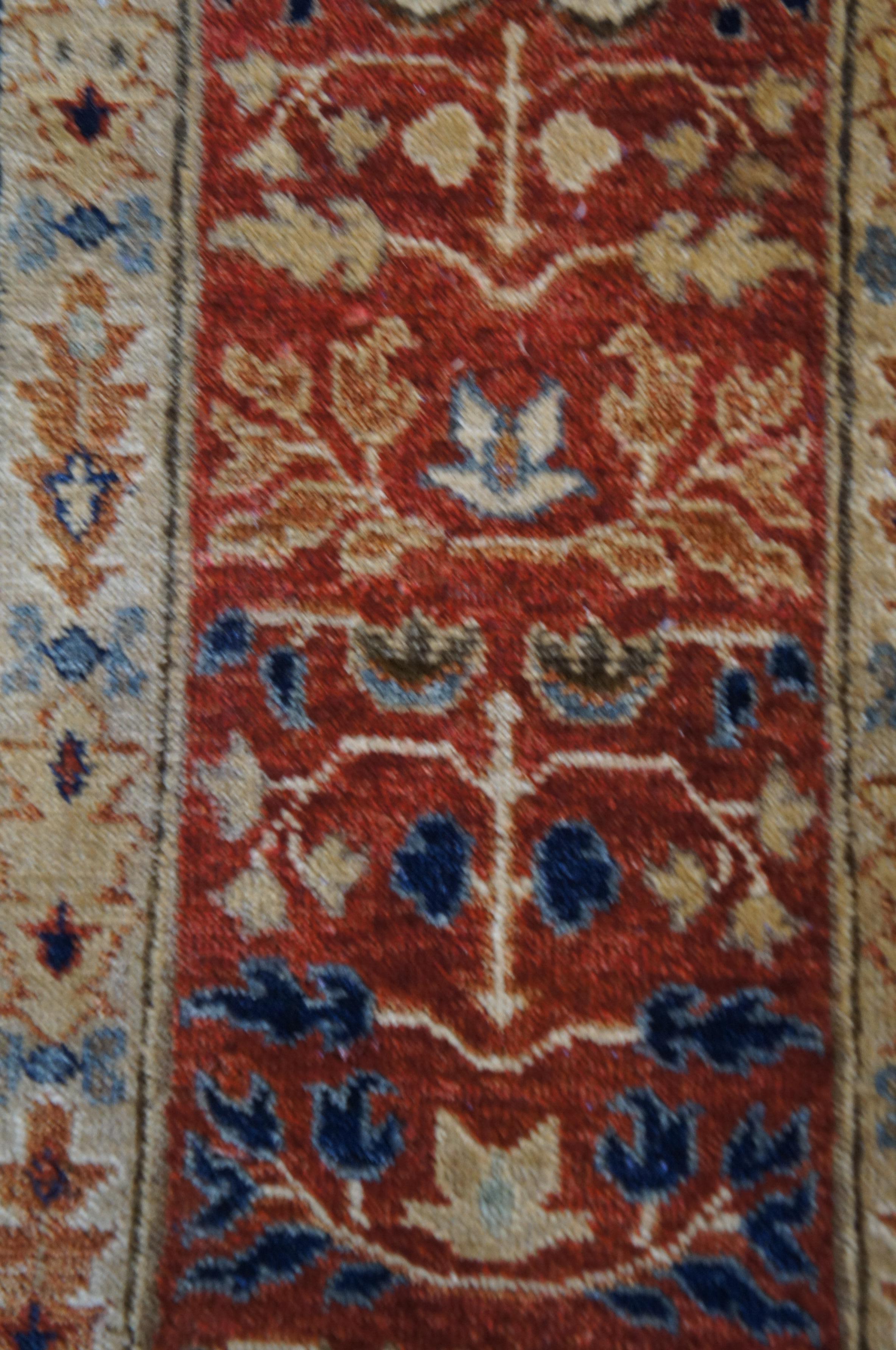 Vintage Hand geknüpft orientalischen rot & blauGeometrische Wolle Bereich Teppich Teppich 8' x 10' im Angebot 7
