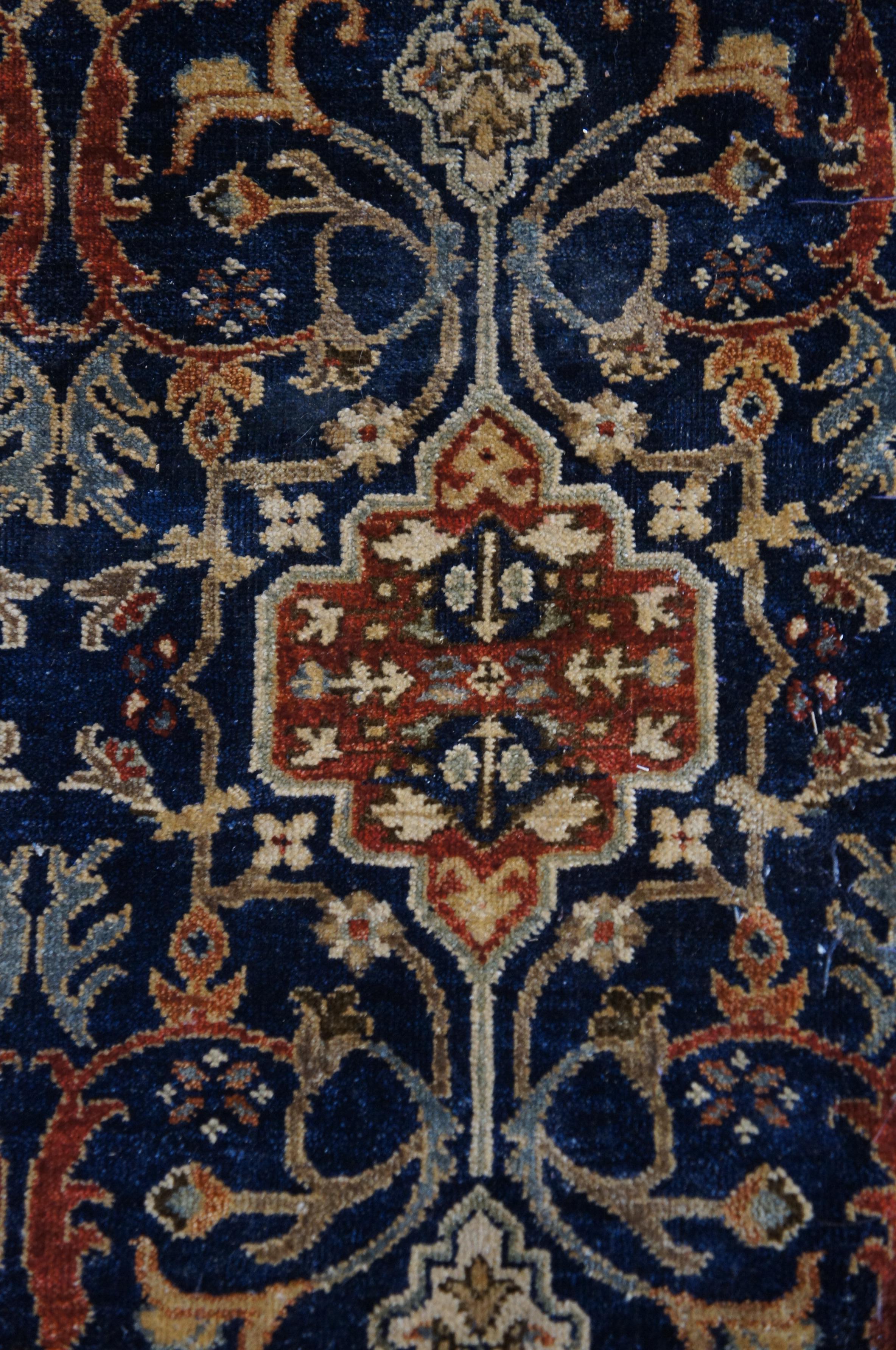 Vintage Hand geknüpft orientalischen rot & blauGeometrische Wolle Bereich Teppich Teppich 8' x 10' im Angebot 5