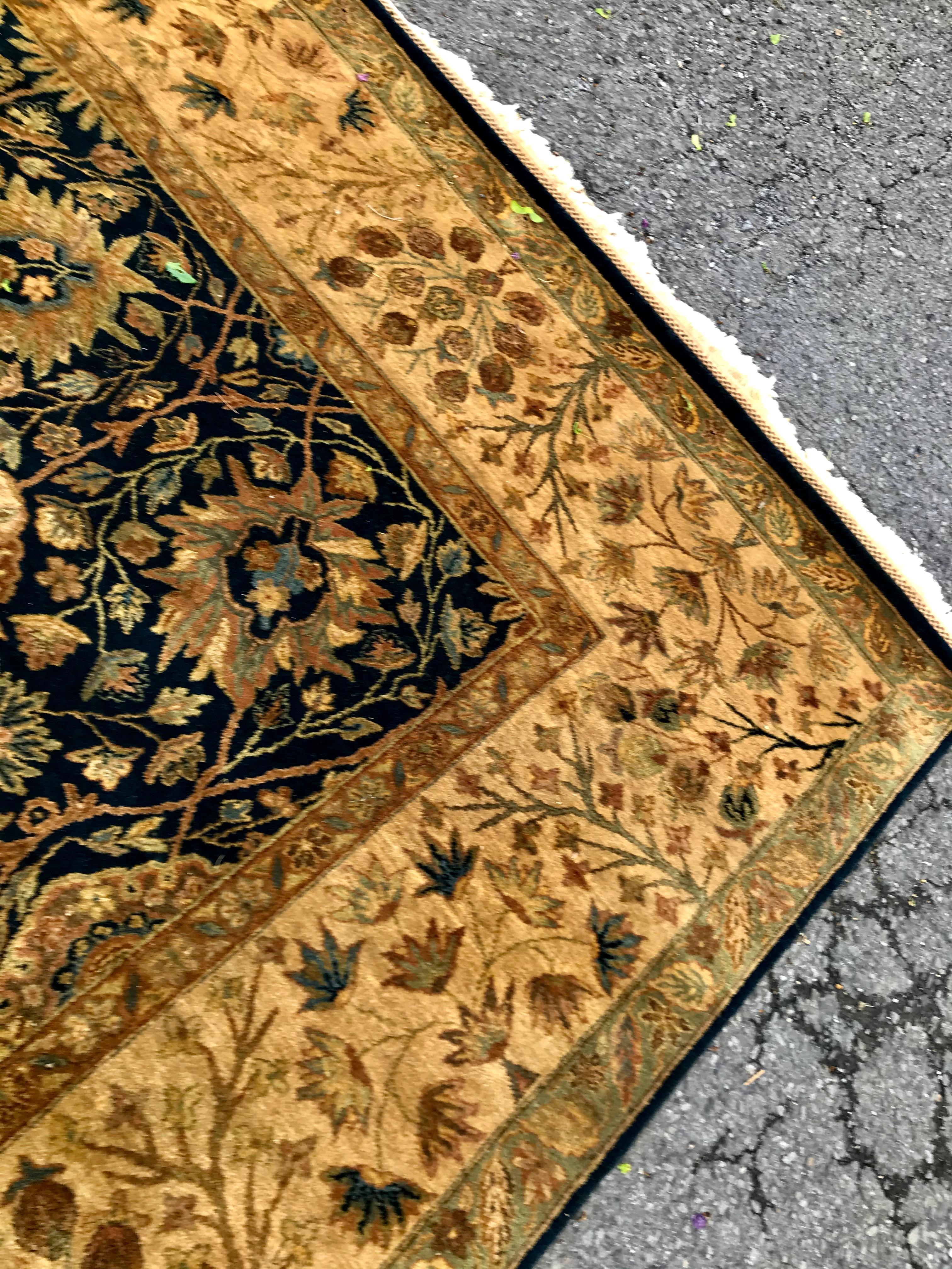 Tapis oriental noué à la main, fabriqué à Jaipur vers 1980     VENTE        VENTE en vente 3