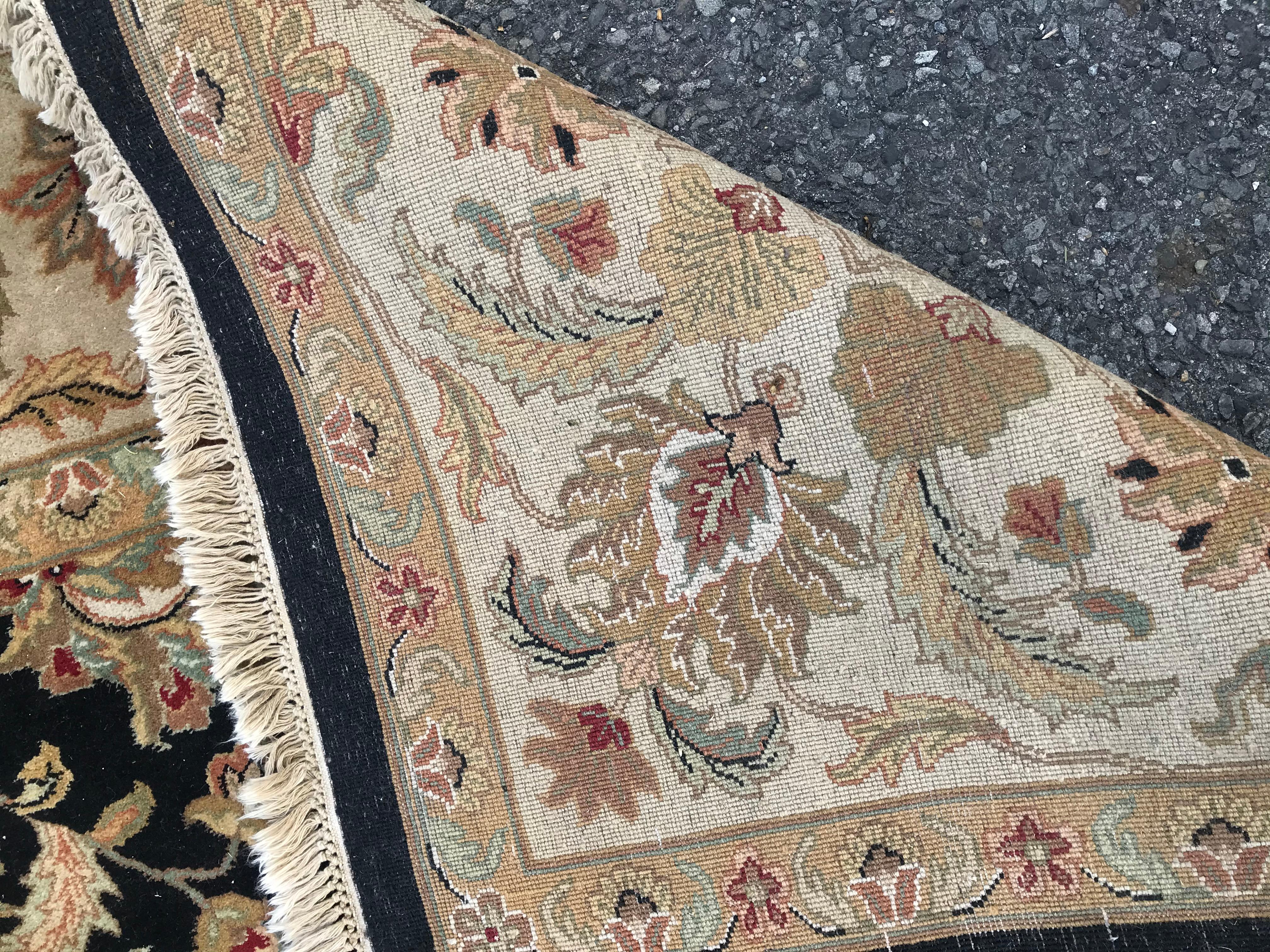Tapis oriental noué à la main, fabriqué à Jaipur vers 1980     VENTE        VENTE en vente 4