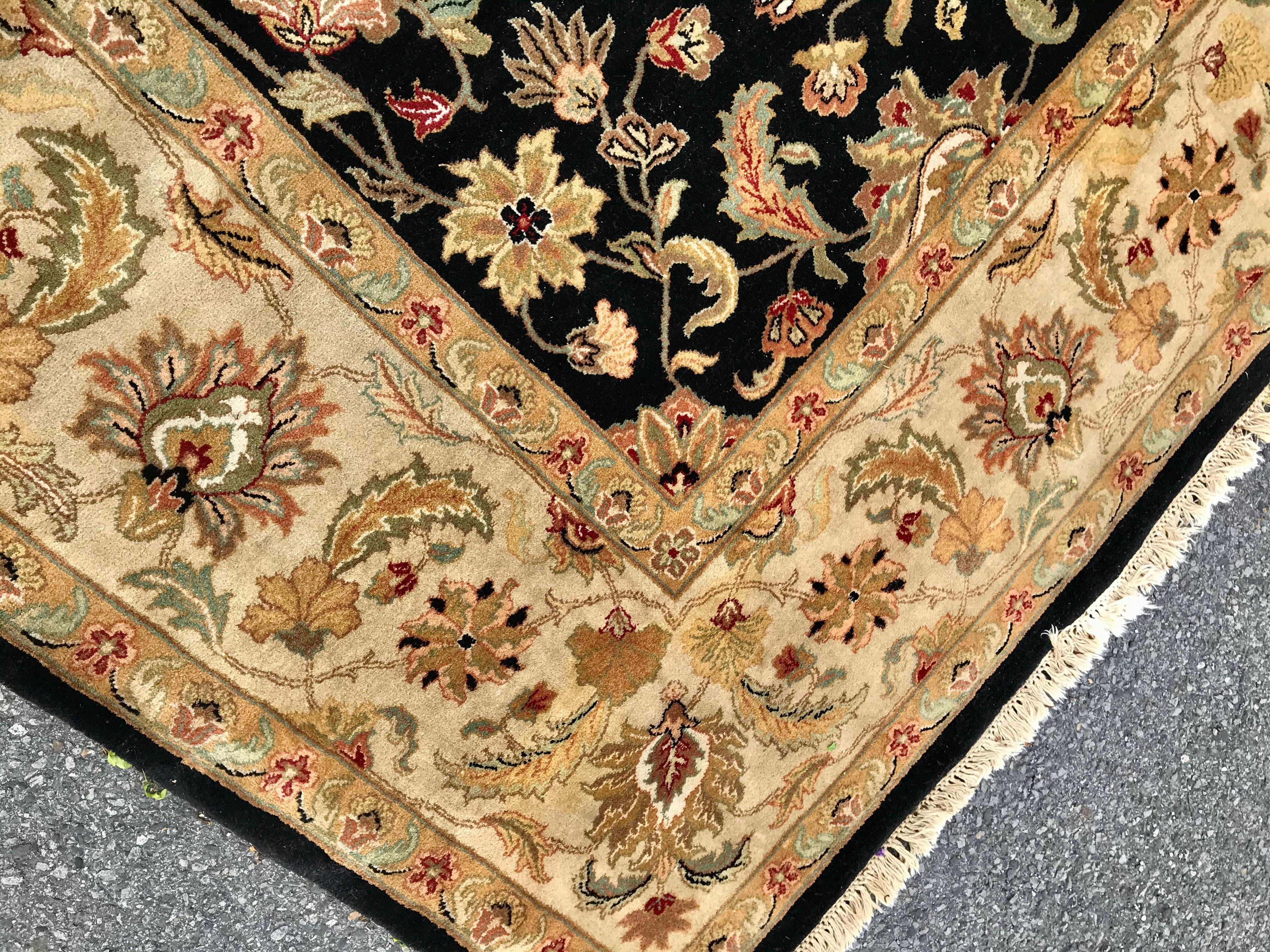 Tapis oriental noué à la main, fabriqué à Jaipur vers 1980     VENTE        VENTE Bon état - En vente à Shamokin Dam, PA