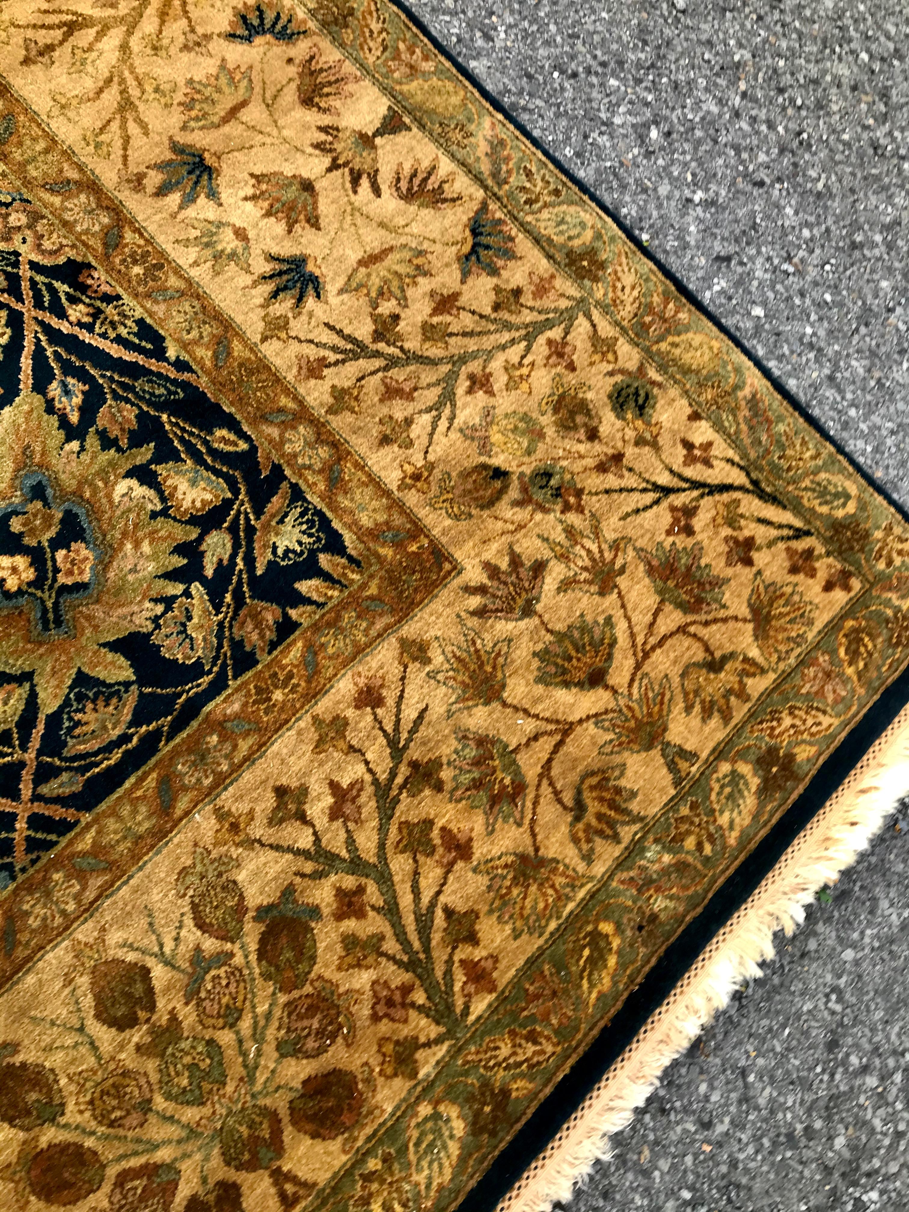 Tapis oriental noué à la main, fabriqué à Jaipur vers 1980     VENTE        VENTE en vente 1