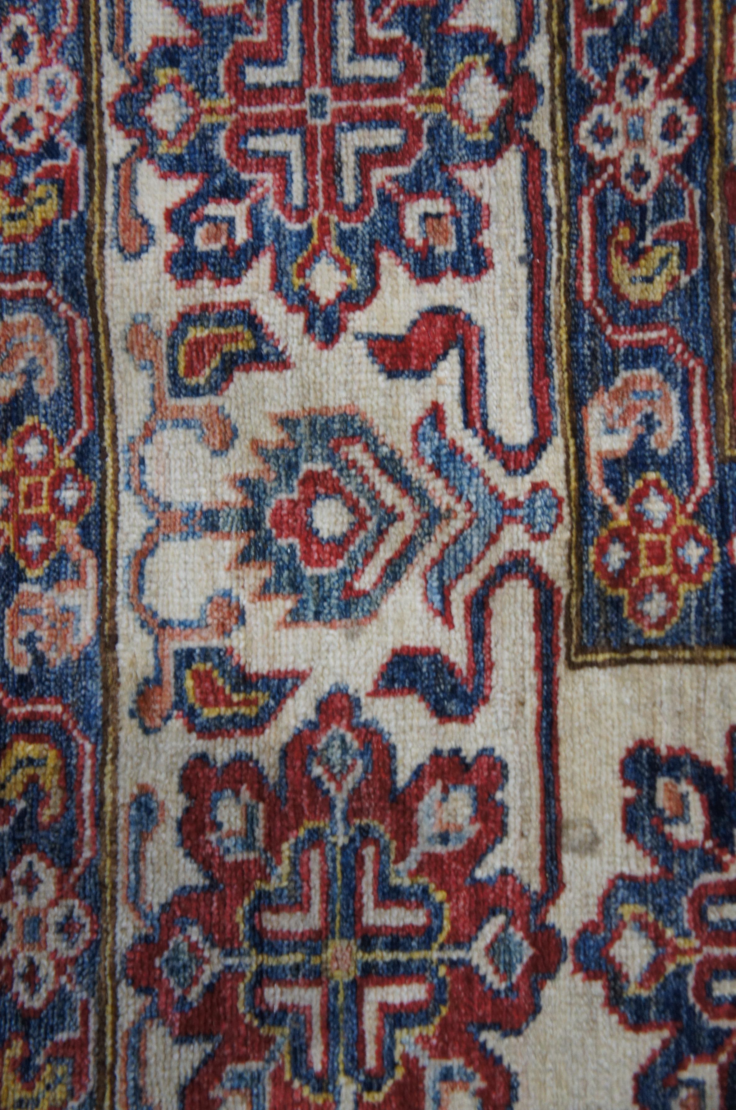 Vintage Hand Knotted Pakistani Pak-Persian Wool Area Rug Floral Carpet 8 x 12' For Sale 6