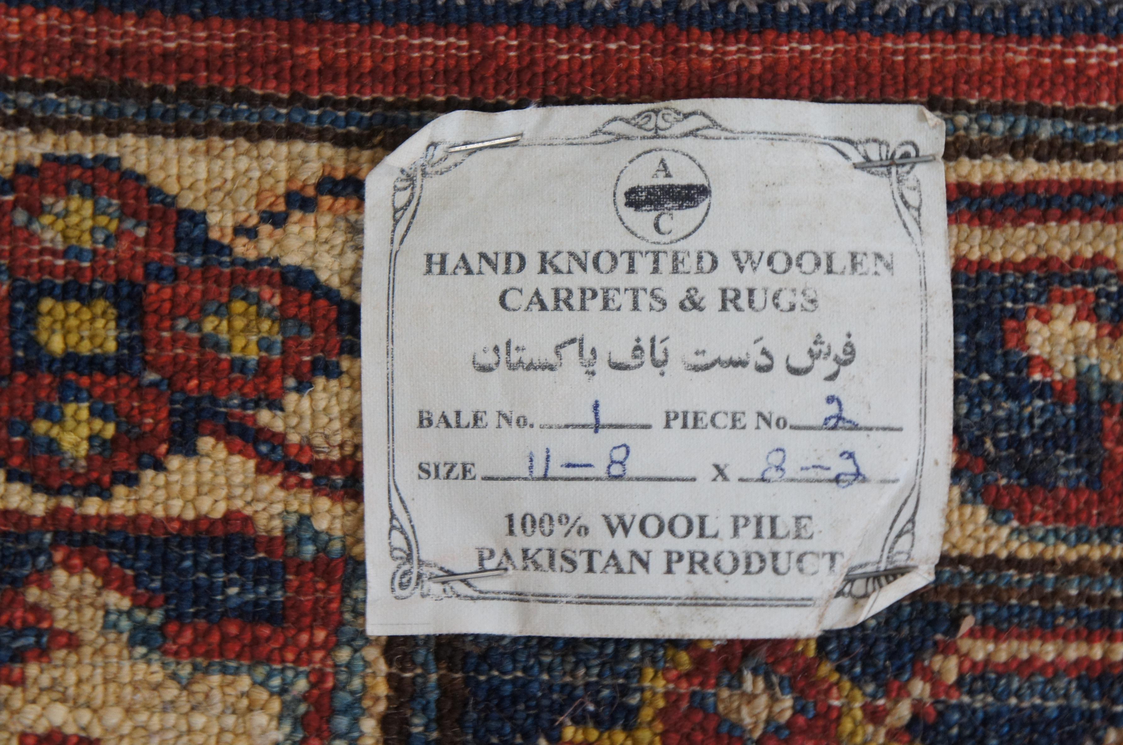 Vintage Hand Knotted Pakistani Pak-Persian Wool Area Rug Floral Carpet 8 x 12' For Sale 7