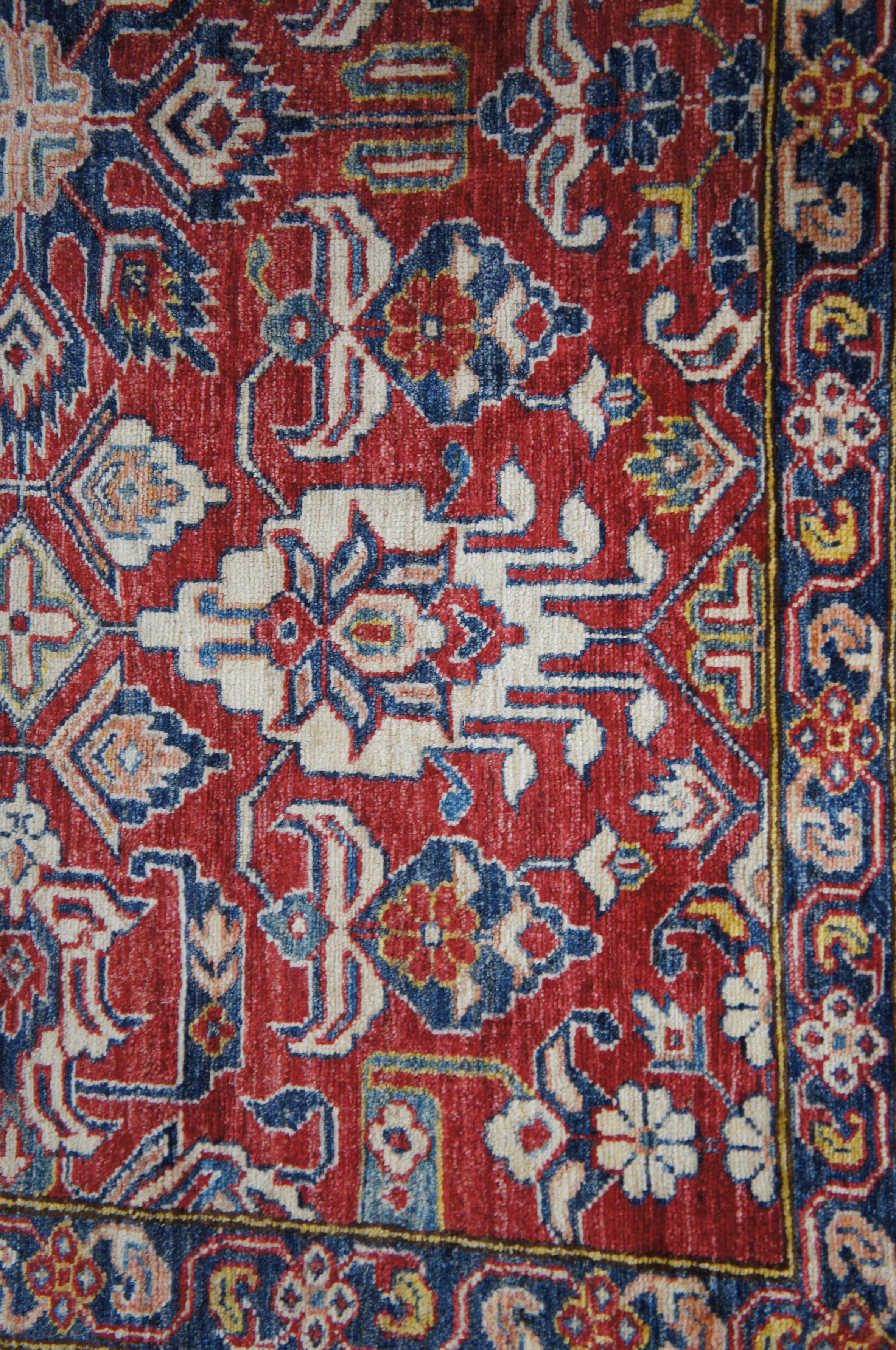 Vintage Hand Knotted Pakistani Pak-Persian Wool Area Rug Floral Carpet 8 x 12' For Sale 2