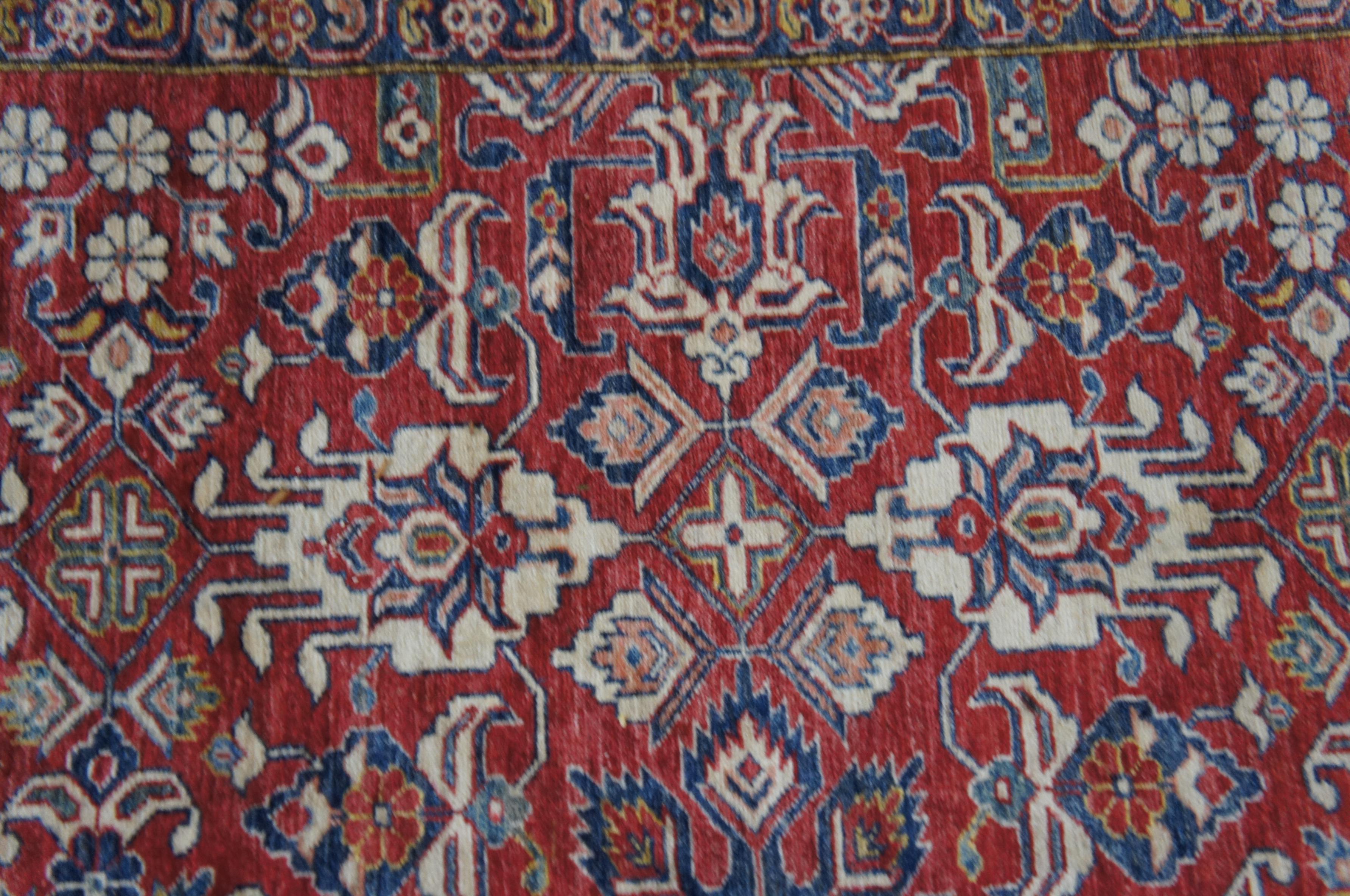 Vintage Hand Knotted Pakistani Pak-Persian Wool Area Rug Floral Carpet 8 x 12' For Sale 4