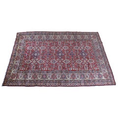 Vintage Hand Knotted Pakistani Pak-Persian Wool Area Rug Floral Carpet 8 x 12'