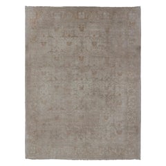 Handgeknüpfter Pakistanischer Sultanabad-Teppich aus Wolle in floralem Vintage-Design 12' x 15'7