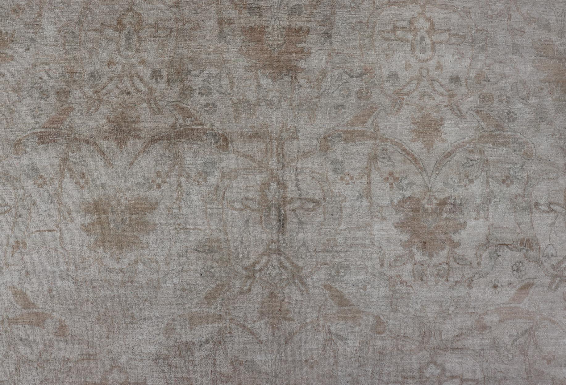 Tapis pakistanais Sultanabad vintage noué à la main à motif floral en laine 12' x 15'7 en vente 7