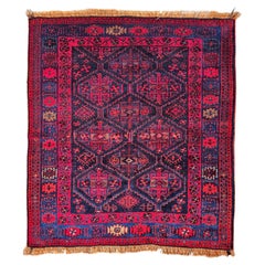 Vintage Hand Knotted Persian Afshar Rug, 100% wool, Iran 1960s