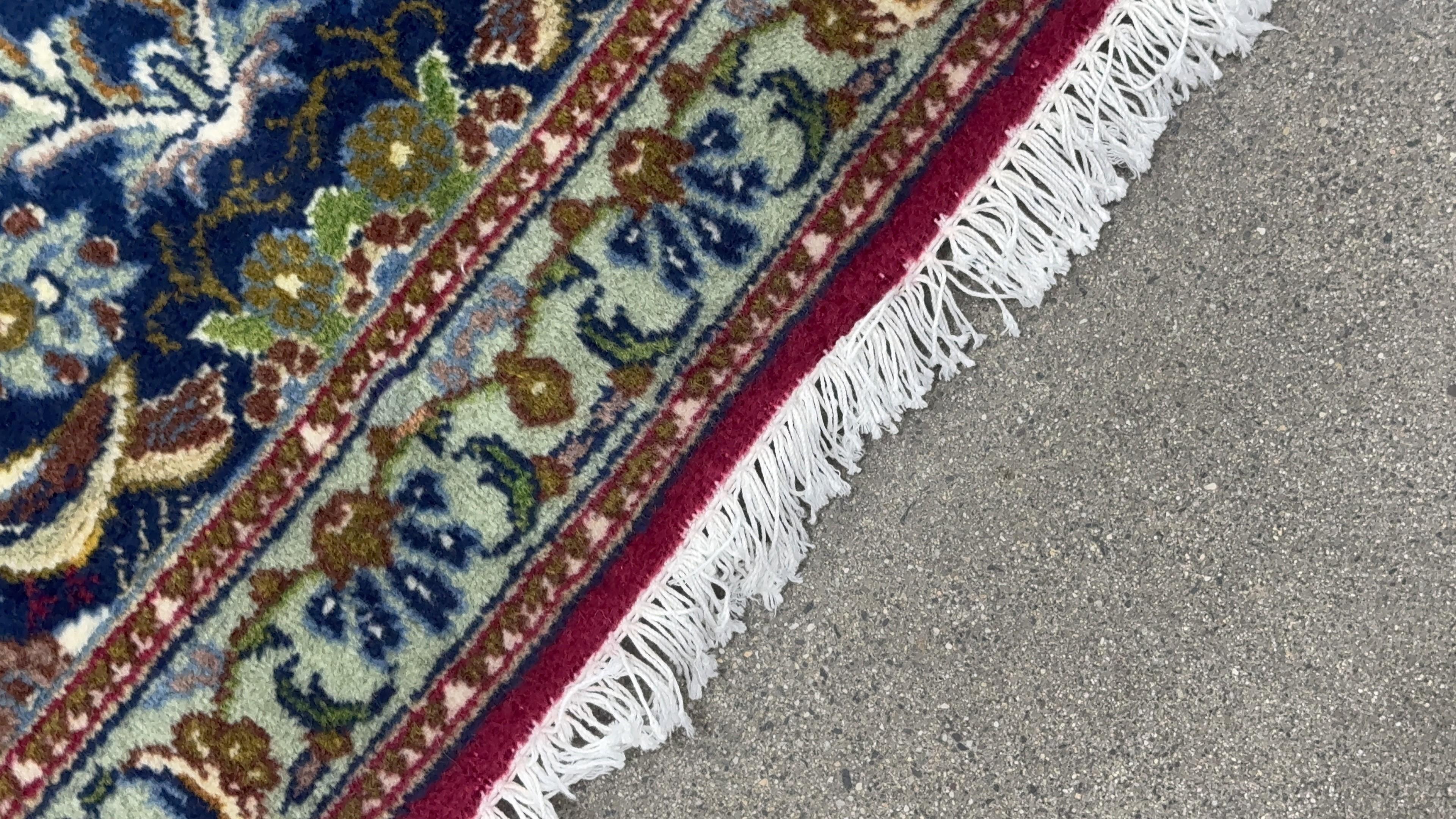 Fine Antique Hand-Knotted Persian Isfahan Room-Sized Rug — 11' x 15'9 For Sale 5