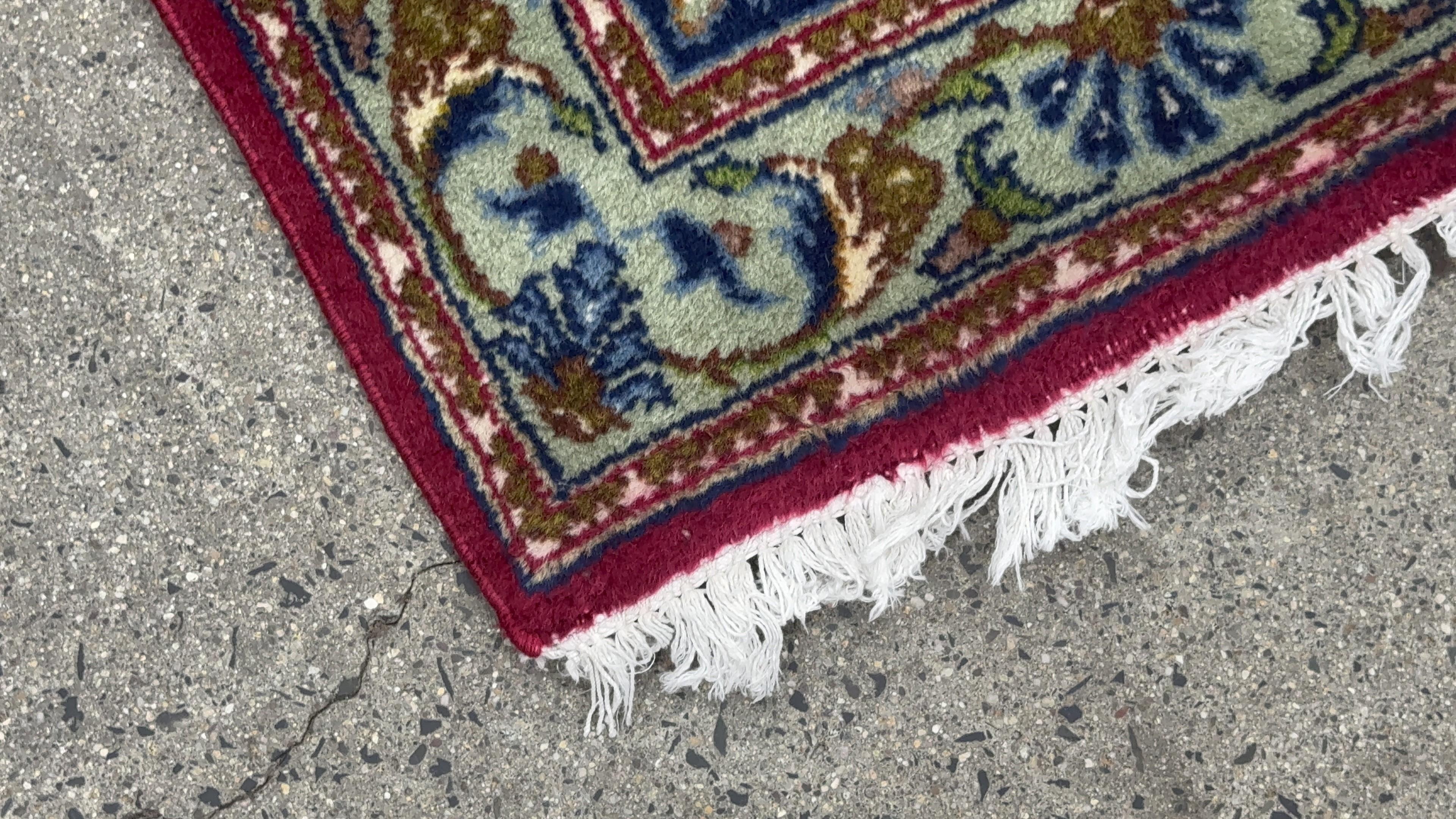 Fine Antique Hand-Knotted Persian Isfahan Room-Sized Rug — 11' x 15'9 For Sale 6