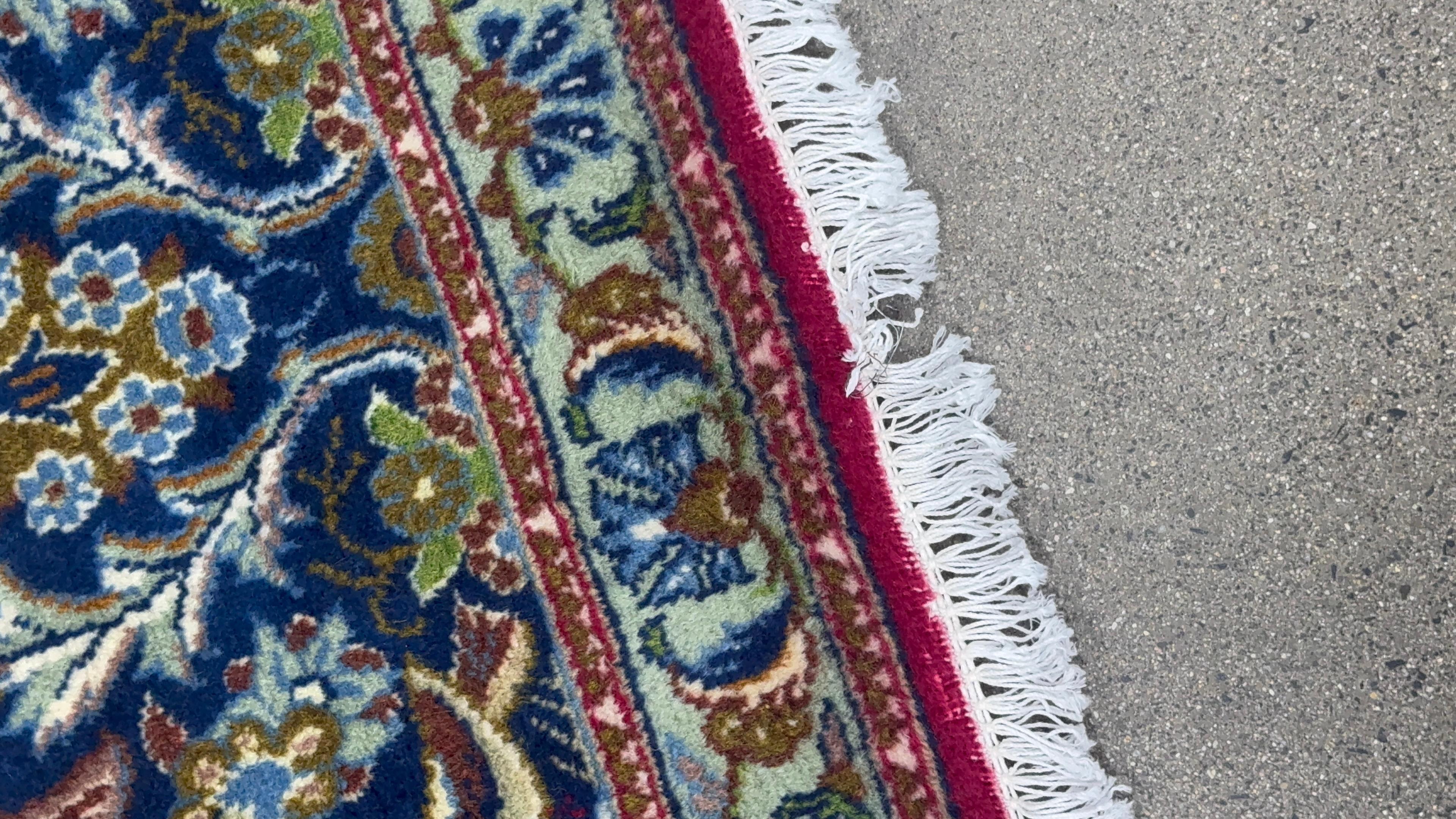 Fine Antique Hand-Knotted Persian Isfahan Room-Sized Rug — 11' x 15'9 For Sale 4