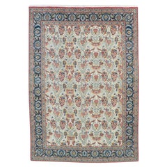 Handgeknüpfter persischer Isfahan-Teppich in Zimmergröße im Vintage-Stil - 10'10 x 15'6