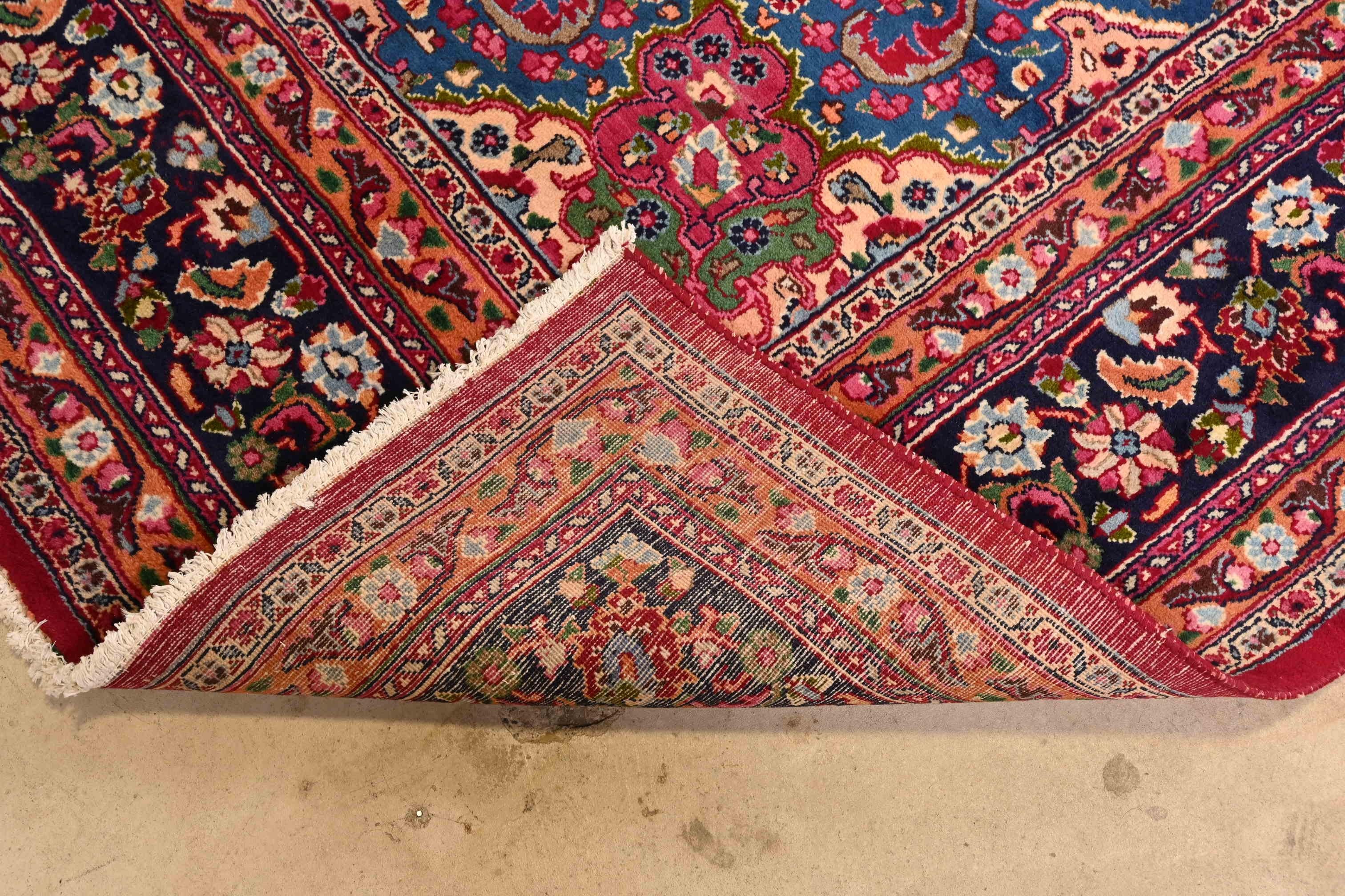 Vintage Hand-Knotted Persian Kashan Large Room Size Rug 4