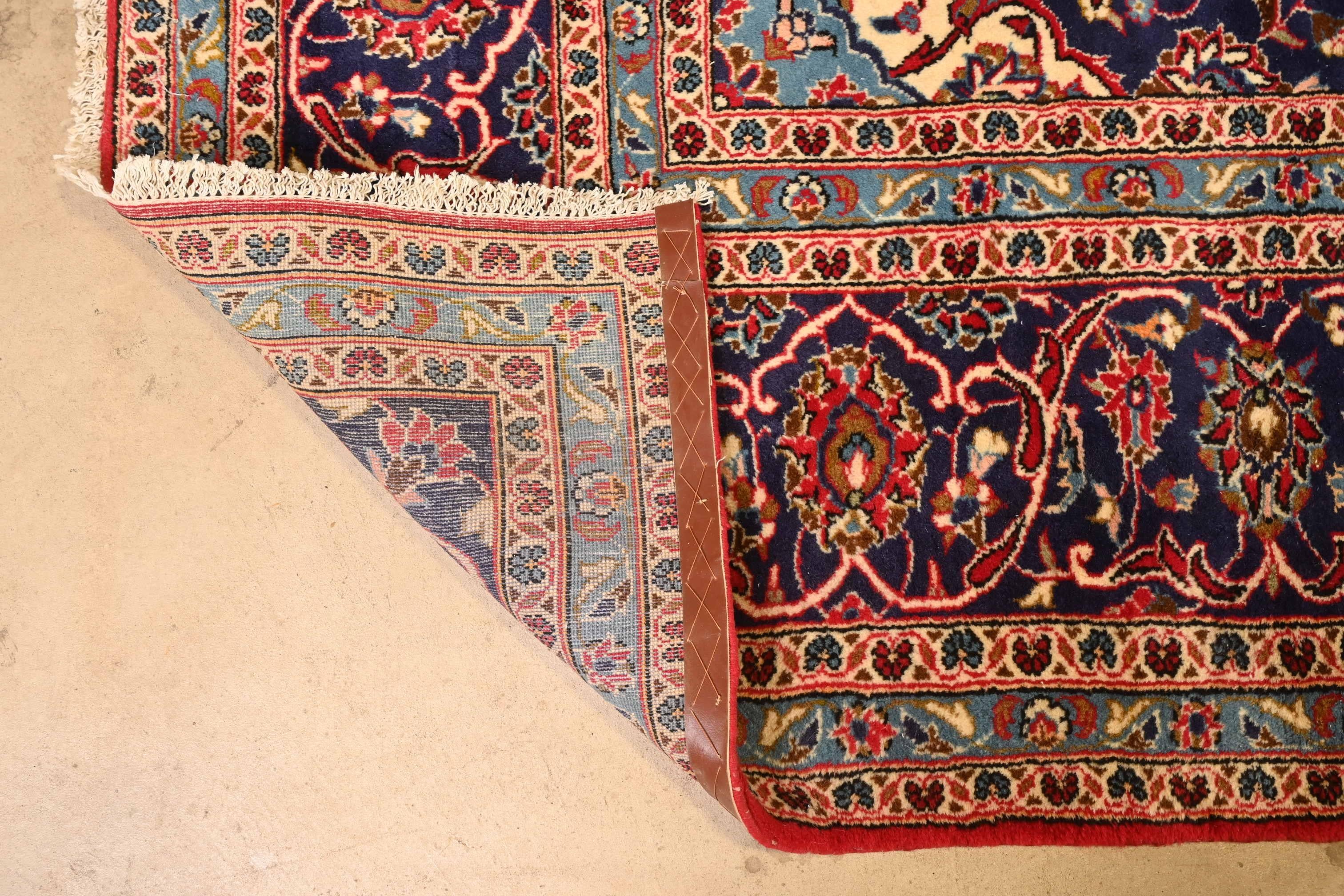 Vintage Rugs persiano Kashan annodato a mano in vendita 4