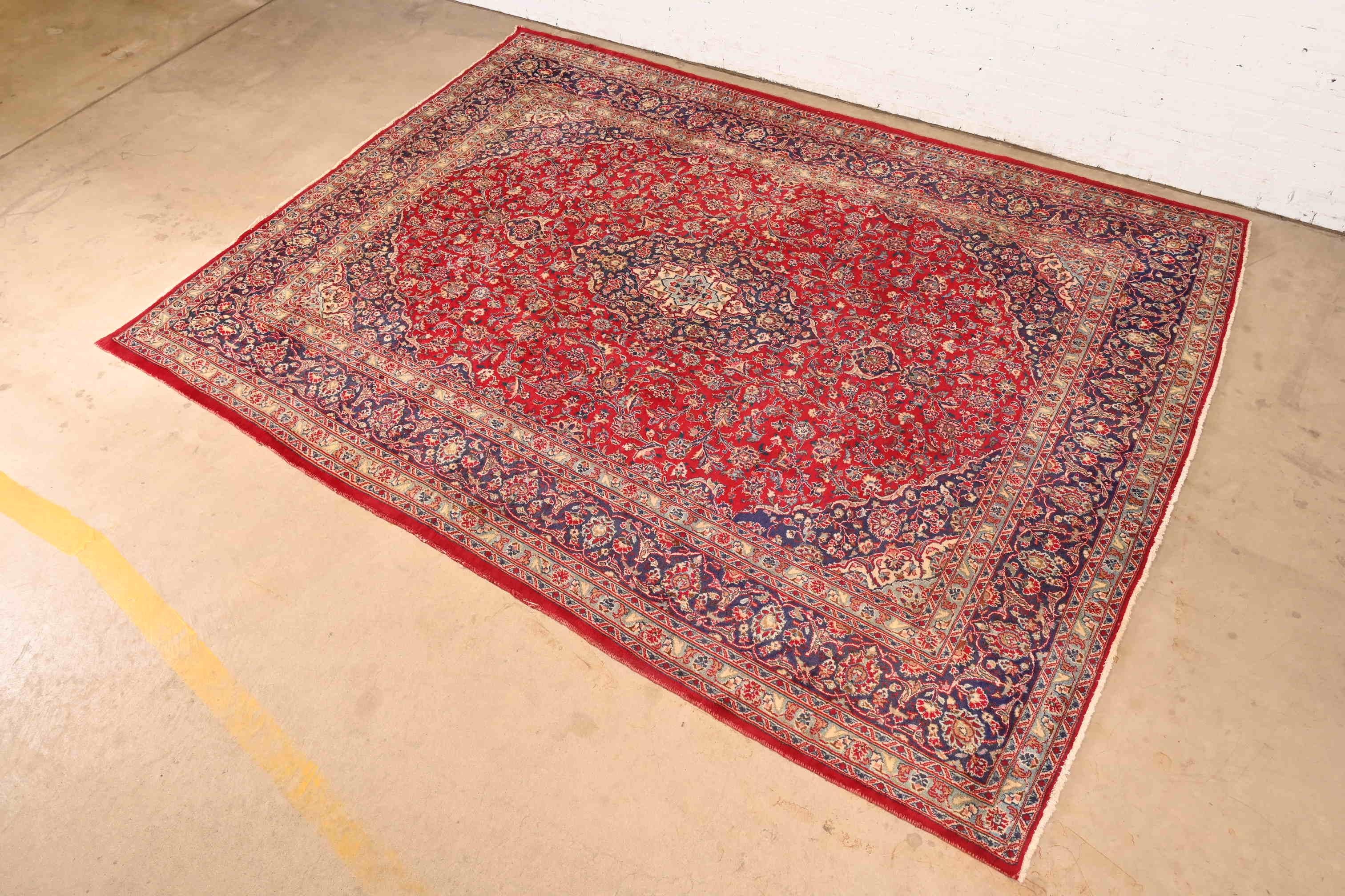 Sconosciuto Vintage Rugs persiano Kashan annodato a mano in vendita