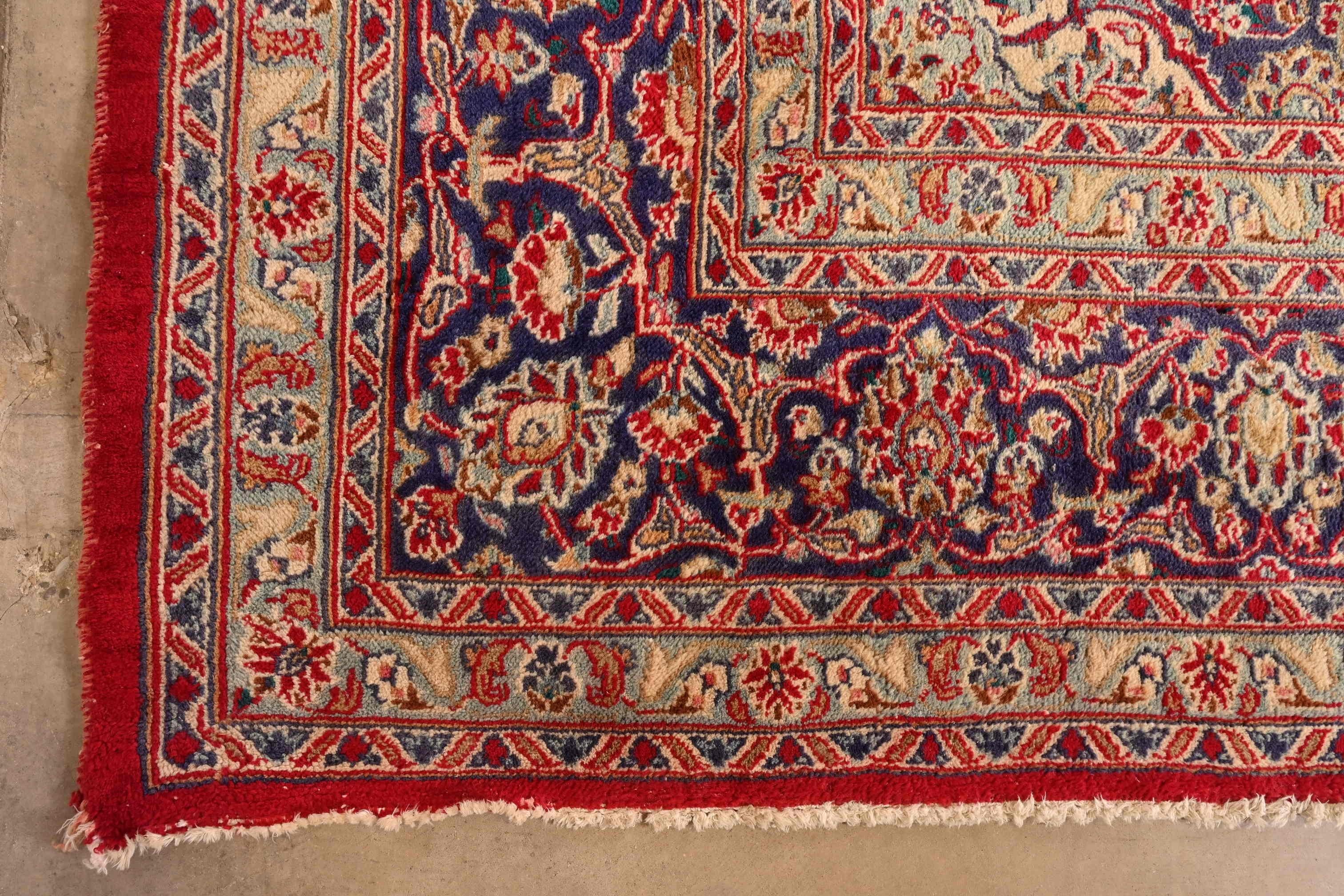 XX secolo Vintage Rugs persiano Kashan annodato a mano in vendita