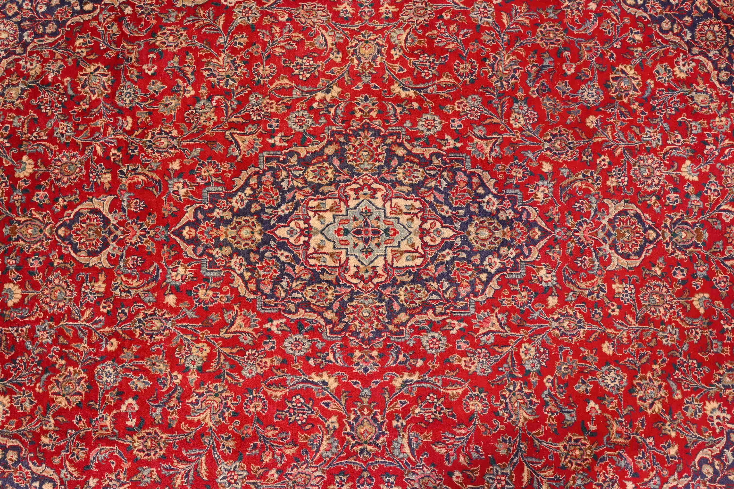 Lana Vintage Rugs persiano Kashan annodato a mano in vendita
