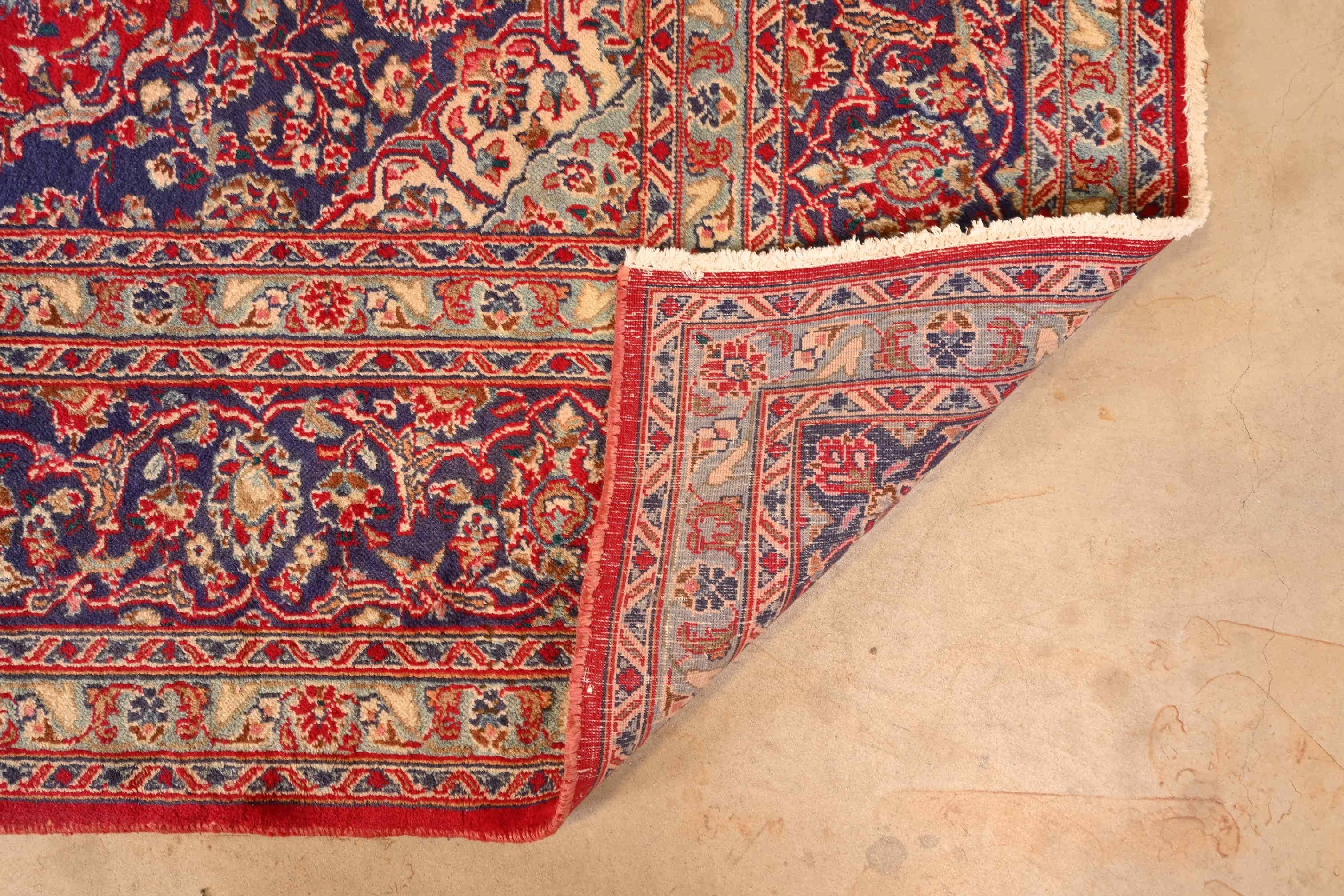 Vintage Rugs persiano Kashan annodato a mano in vendita 2