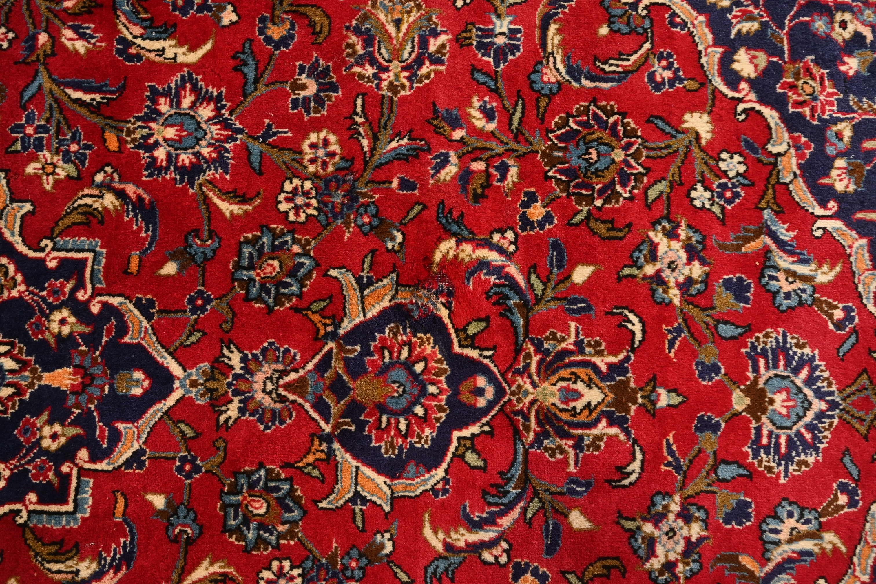 Vintage Rugs persiano Kashan annodato a mano in vendita 2
