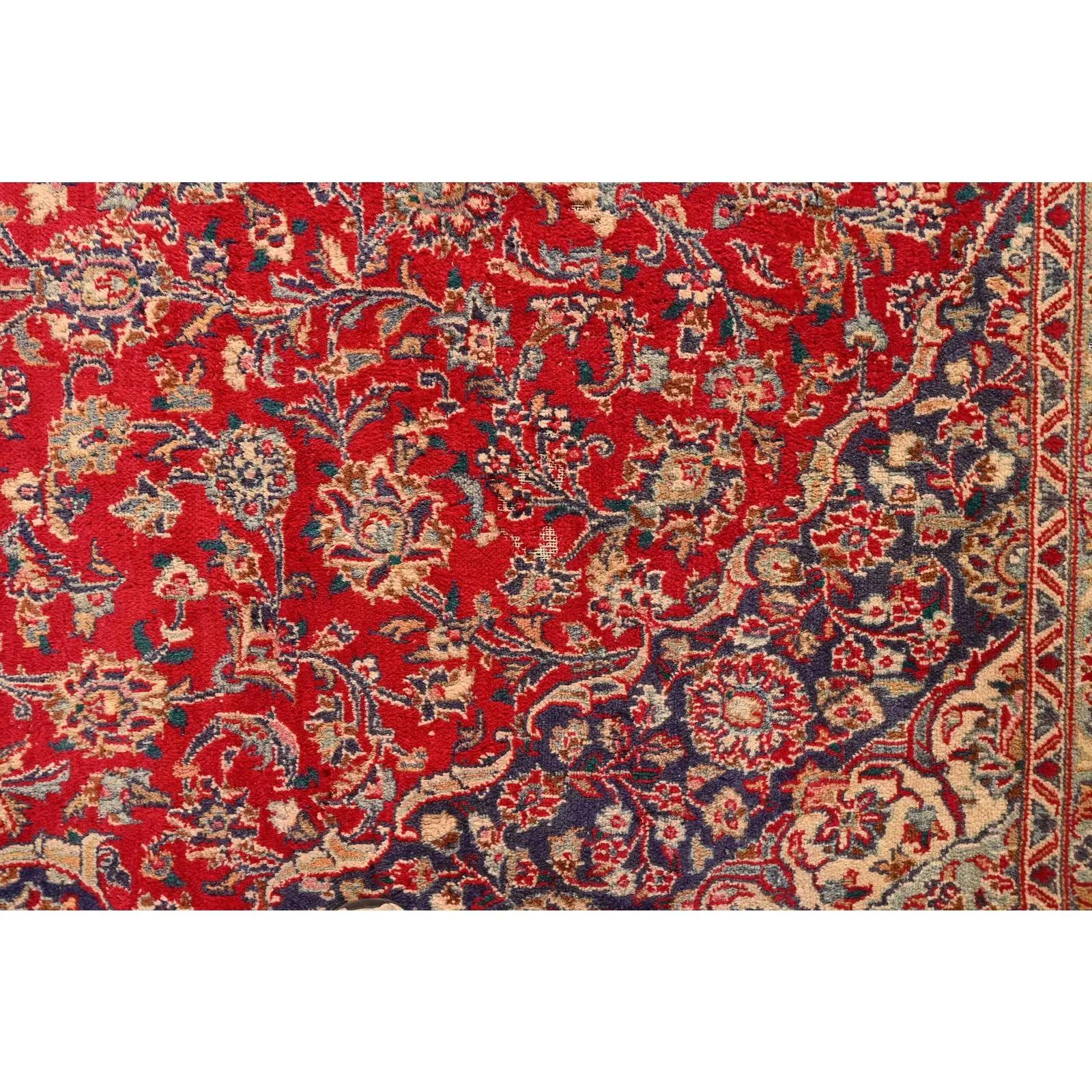 Vintage Rugs persiano Kashan annodato a mano in vendita 3